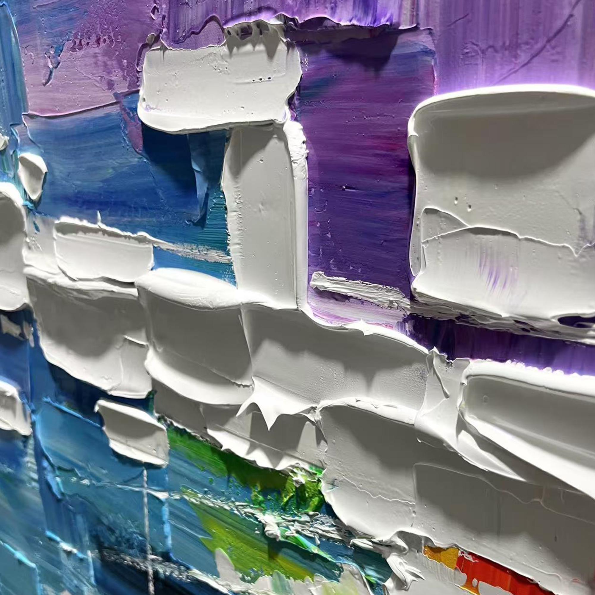 Vibrant Rhythm – Modern Colorful Impasto Abstract Canvas | Energetic Living Room Wall Art