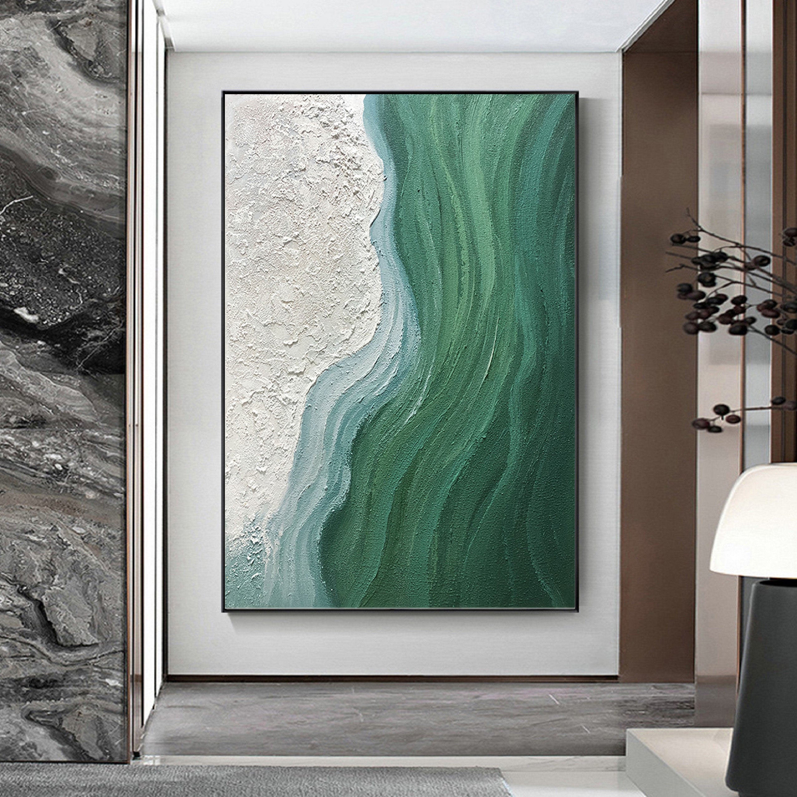 GOLDEN RHYTHM: Panoramic Heavy Impasto Tree Painting, Modern Luxury Gold Foil Abstract
