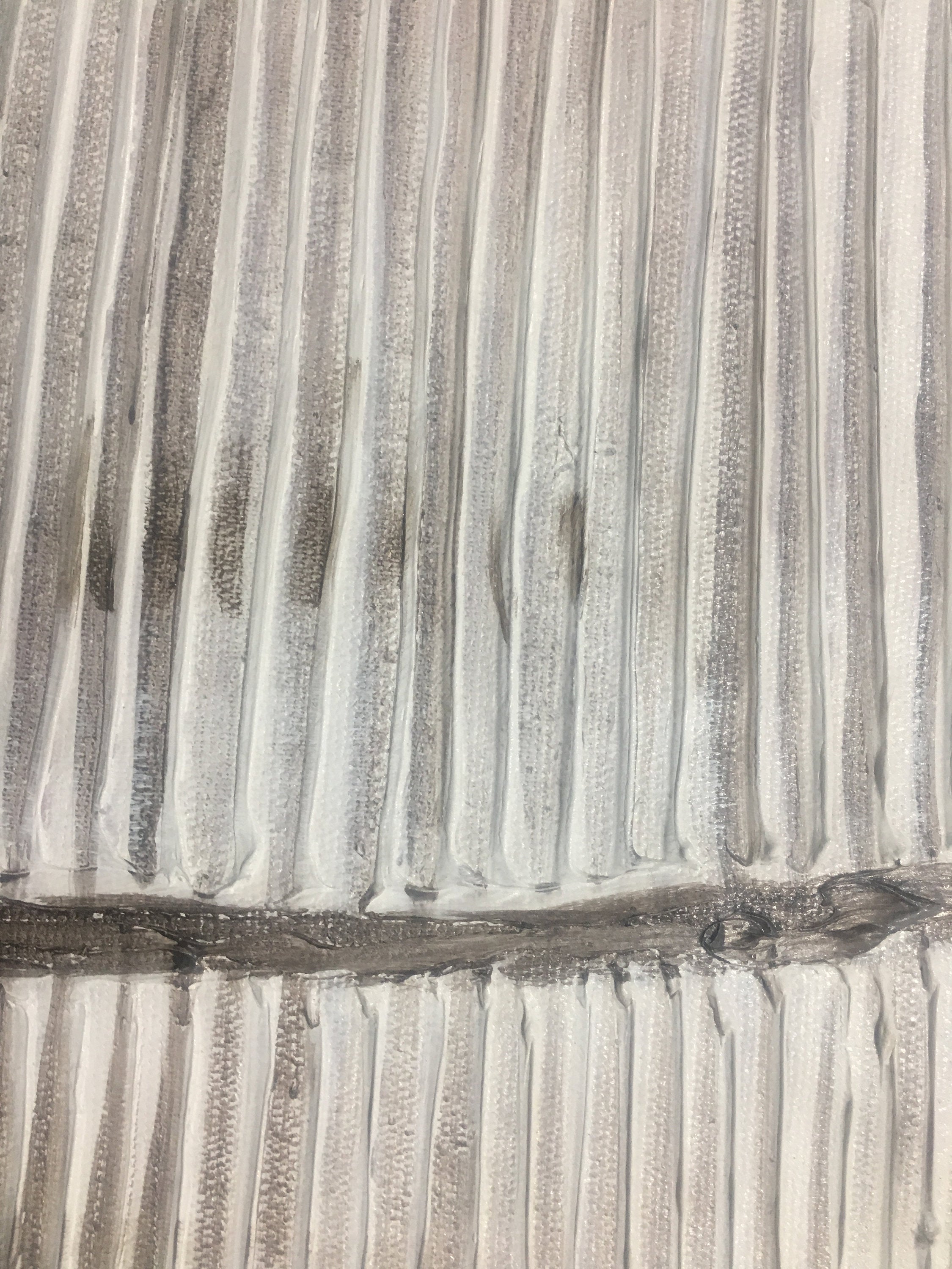 Linen Trace – Modern Minimalist Linear Texture Hand-Painted Neutral Wabi-Sabi Painting | Japandi Organic Wabi-Sabi Living Room & Hallway Art