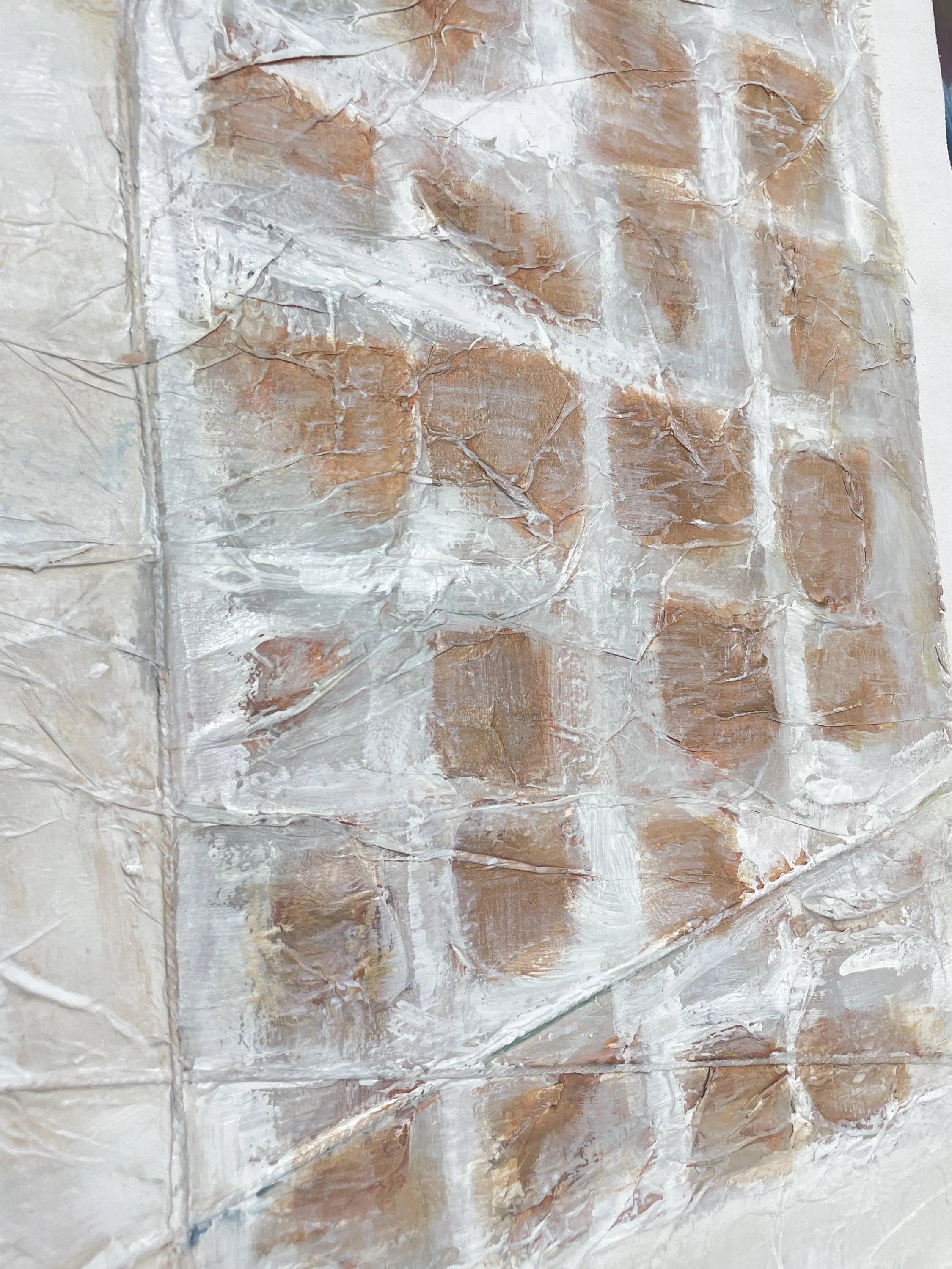 Ancient Path – Hand-Painted Stone Texture Relief Abstract Mixed Media Wabi-Sabi Painting | Japandi Wabi-Sabi Living Room & Bedroom Art