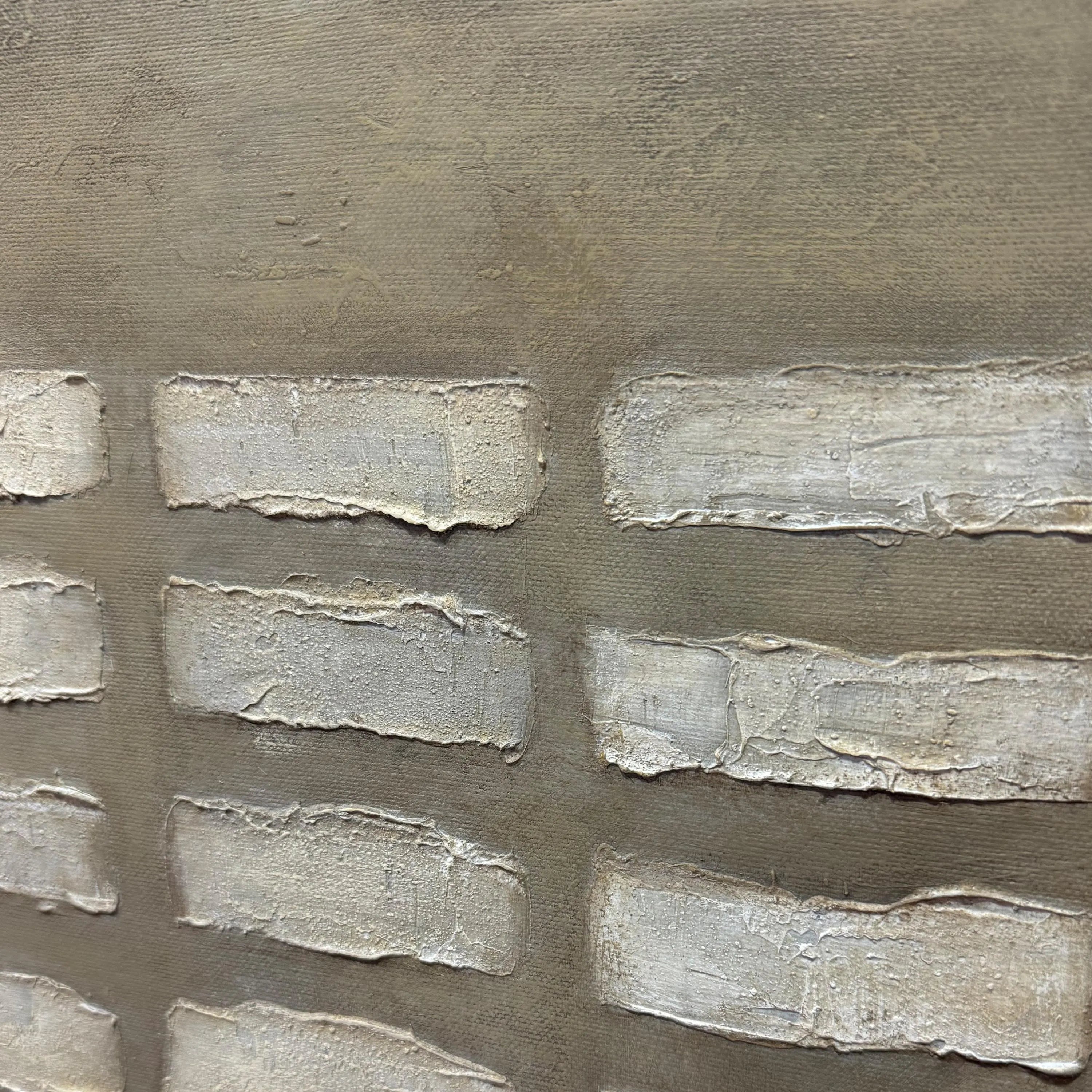 Time Matrix – Wabi-Sabi Style Earth-Tone Minimalist Texture Painting | Modern Abstract Geometric Entryway Art