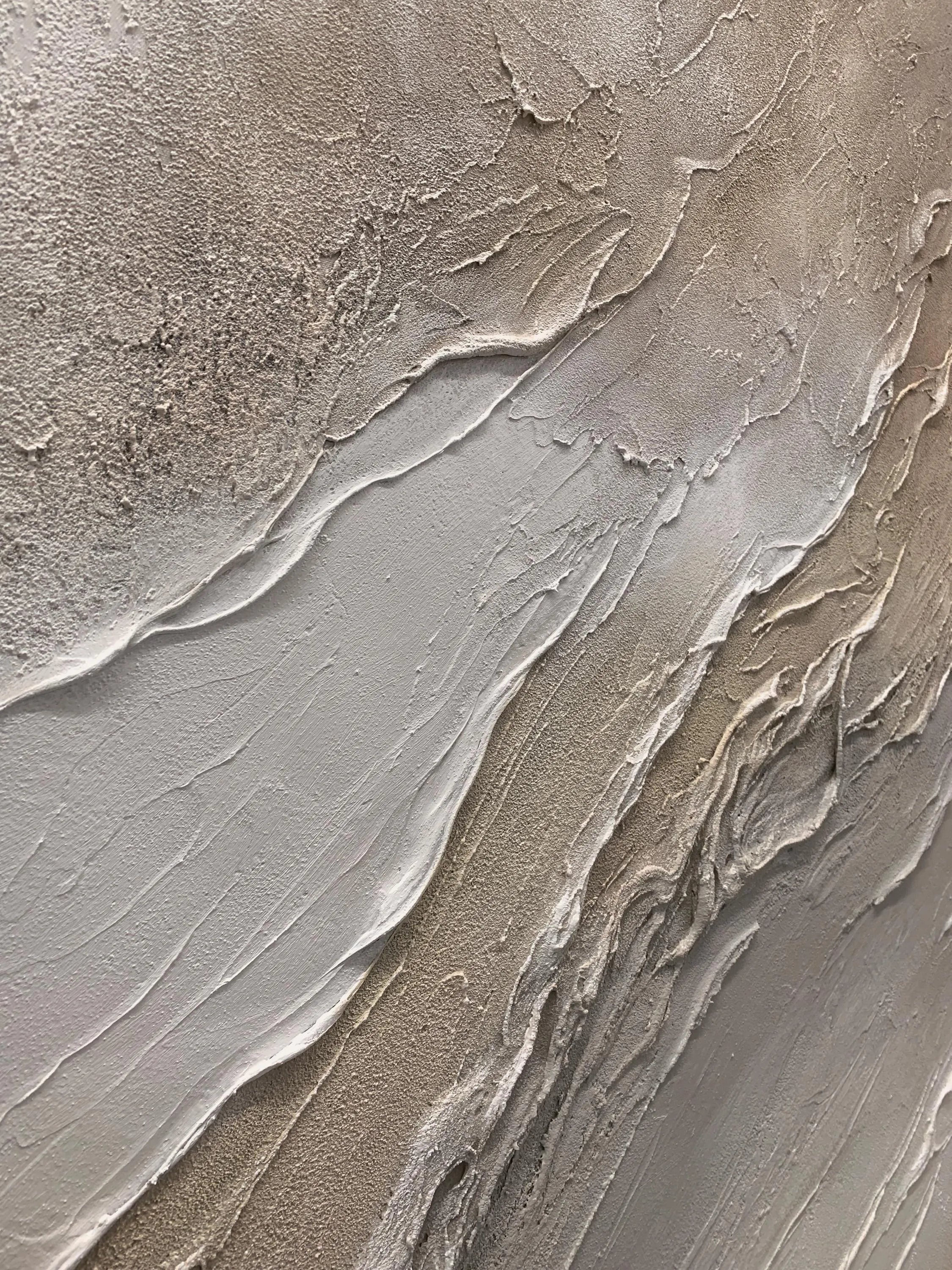 Earthen Rhythm – Hand-Painted Neutral Beige Plaster Effect Layered Texture Painting | Japandi Organic Wabi-Sabi Living Room & Hallway Art