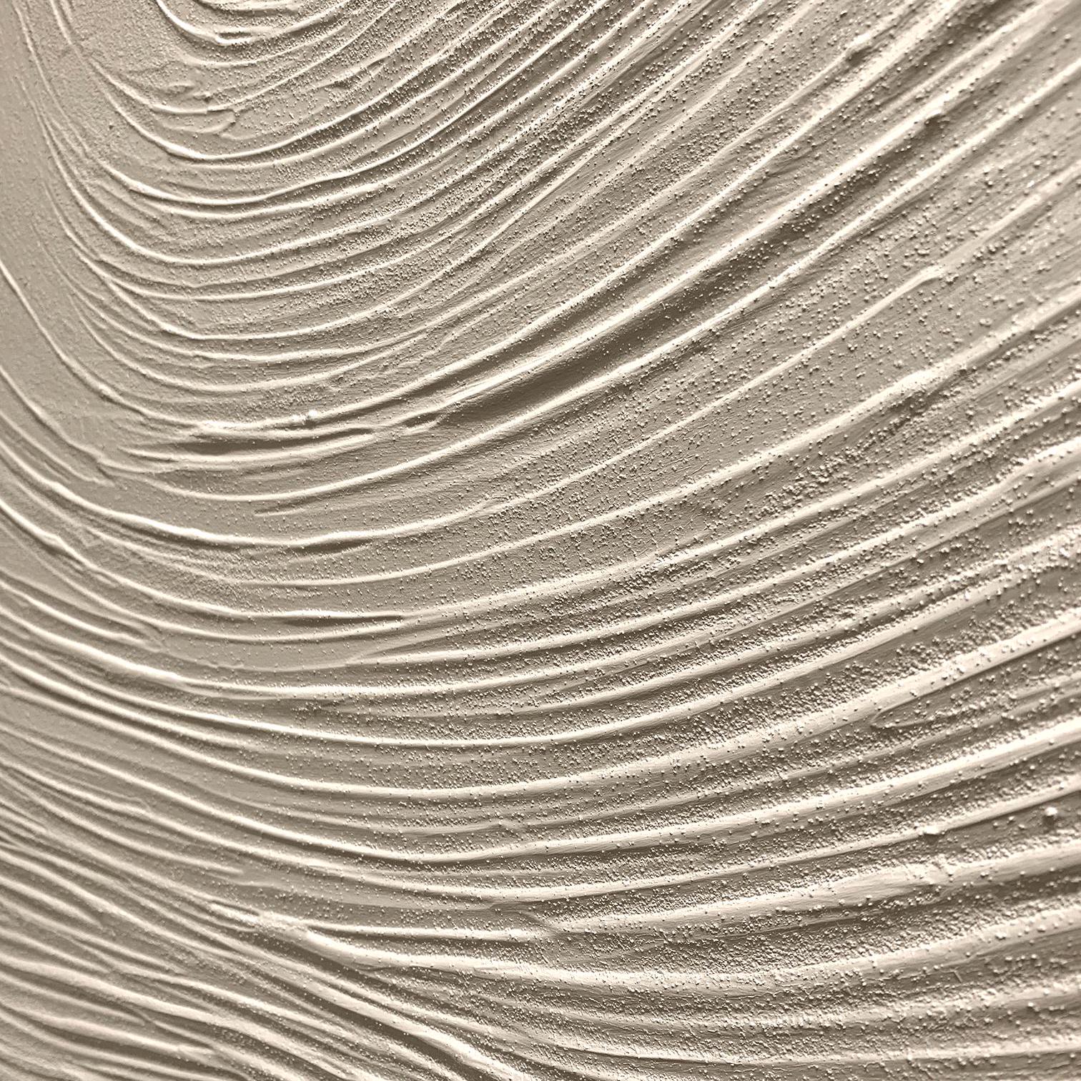Dunes Rhythm – Hand-Painted Minimalist Beige Plaster Effect Relief Wabi-Sabi Painting | Japandi Organic Wabi-Sabi Living Room & Hallway Art