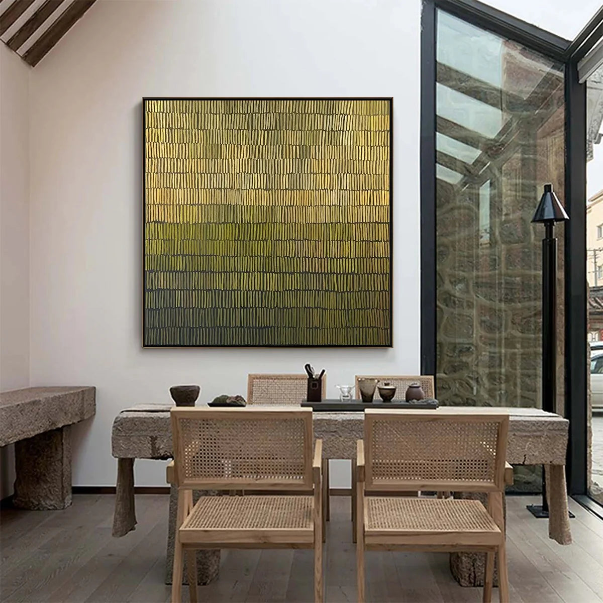 Golden Rhythm – Metallic Gold & Bronze Relief Abstract Painting | Modern Abstract Living Room & Office Art