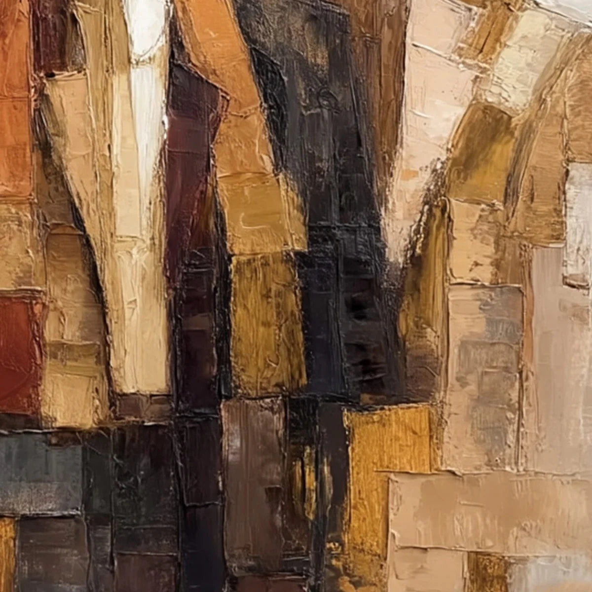 The Gentry – Abstract Fashion Portrait Relief Portrait Painting | Contemporary Expressionist Living Room & Office Art