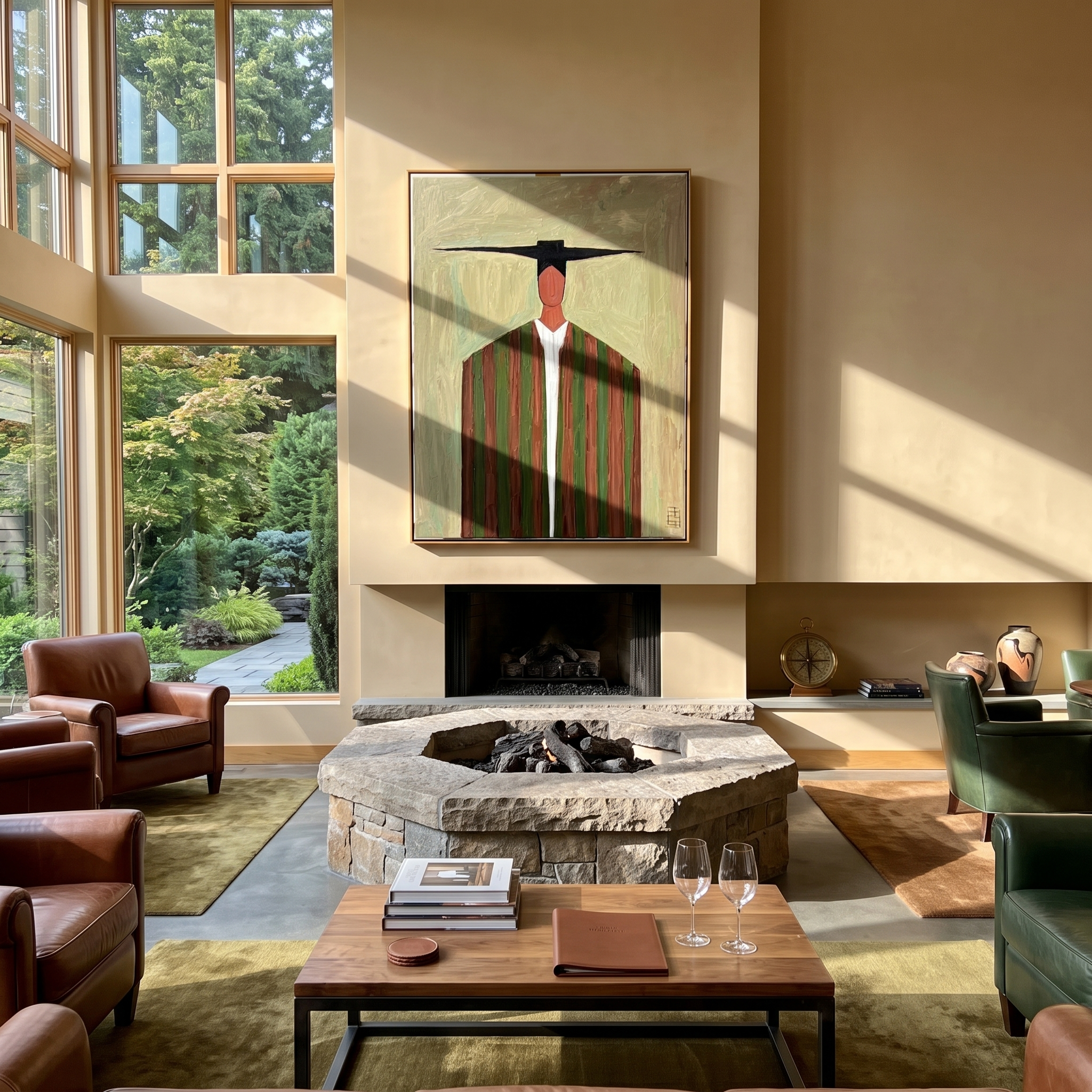 Long Stripes Keep Watch styled with neutral modern furnishings