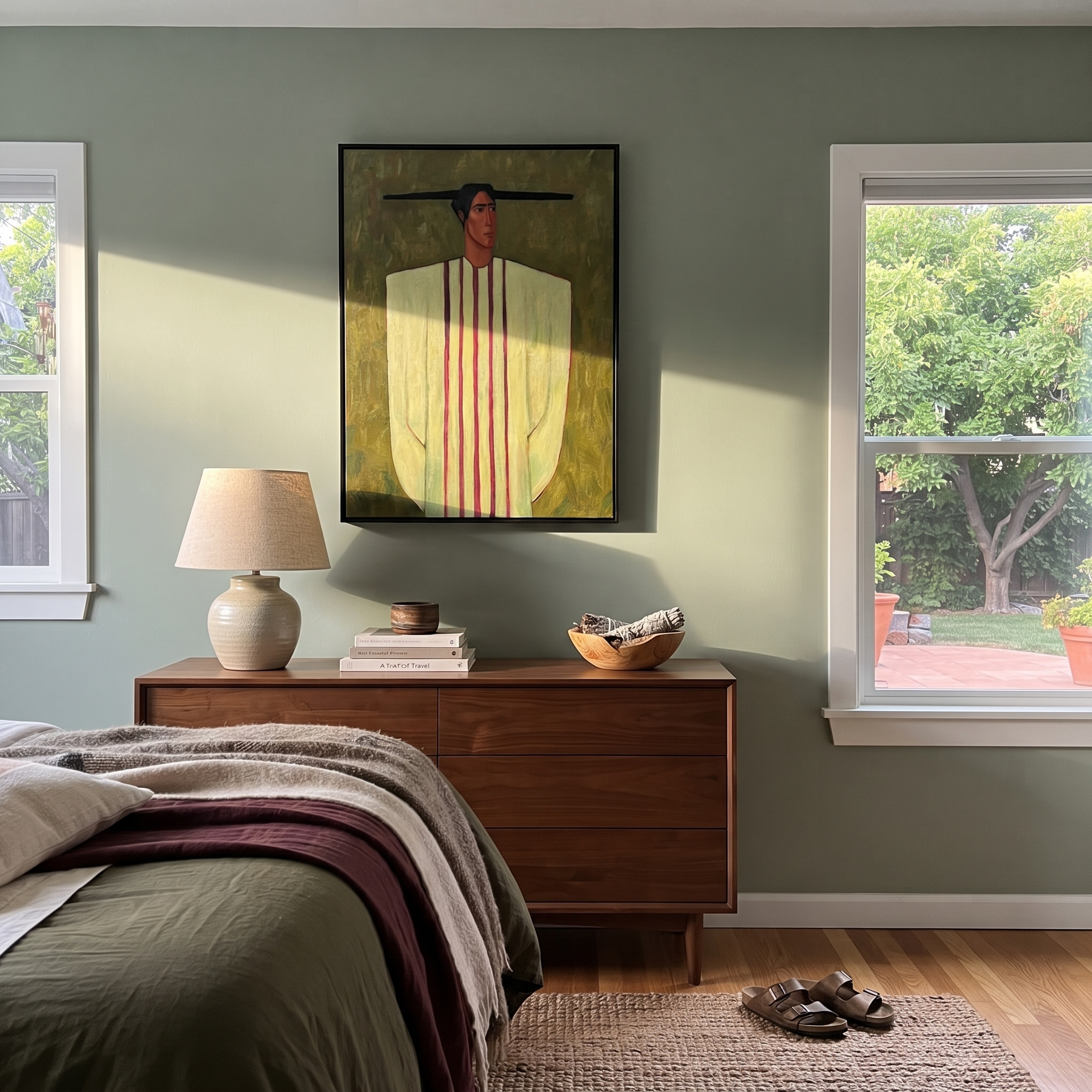 Gold Stripes Stand Alone displayed as a modern room focal point
