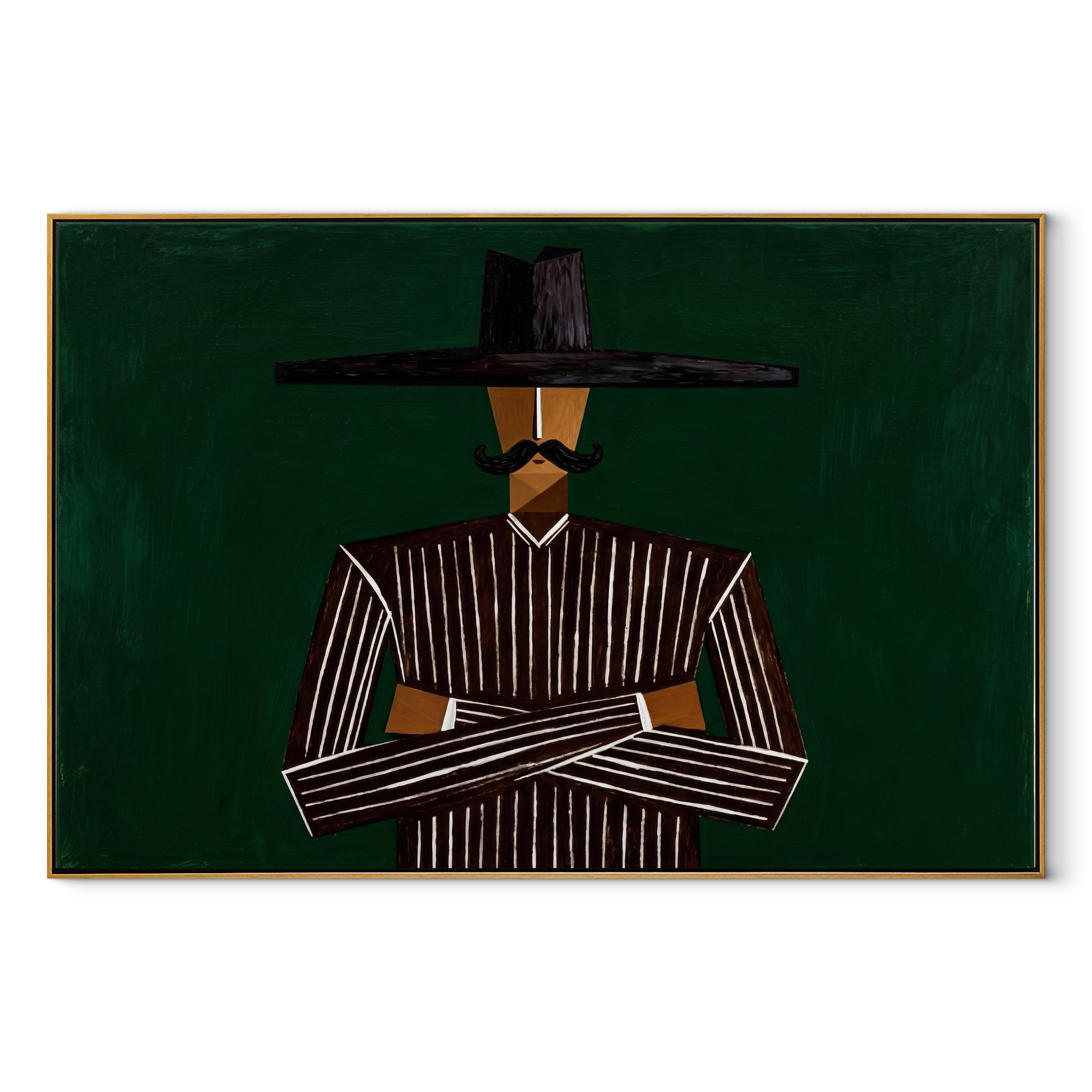 Red Stripes Meet Sun abstract figurative textured painting, horizontal canvas artwork