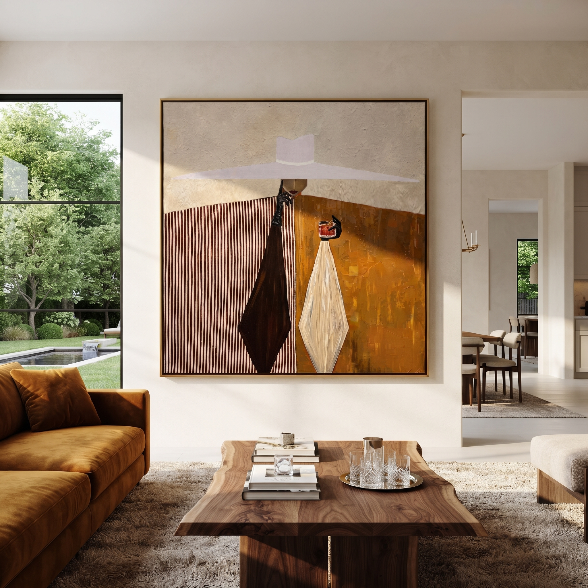 White Brim Serves Amber styled with neutral modern furnishings