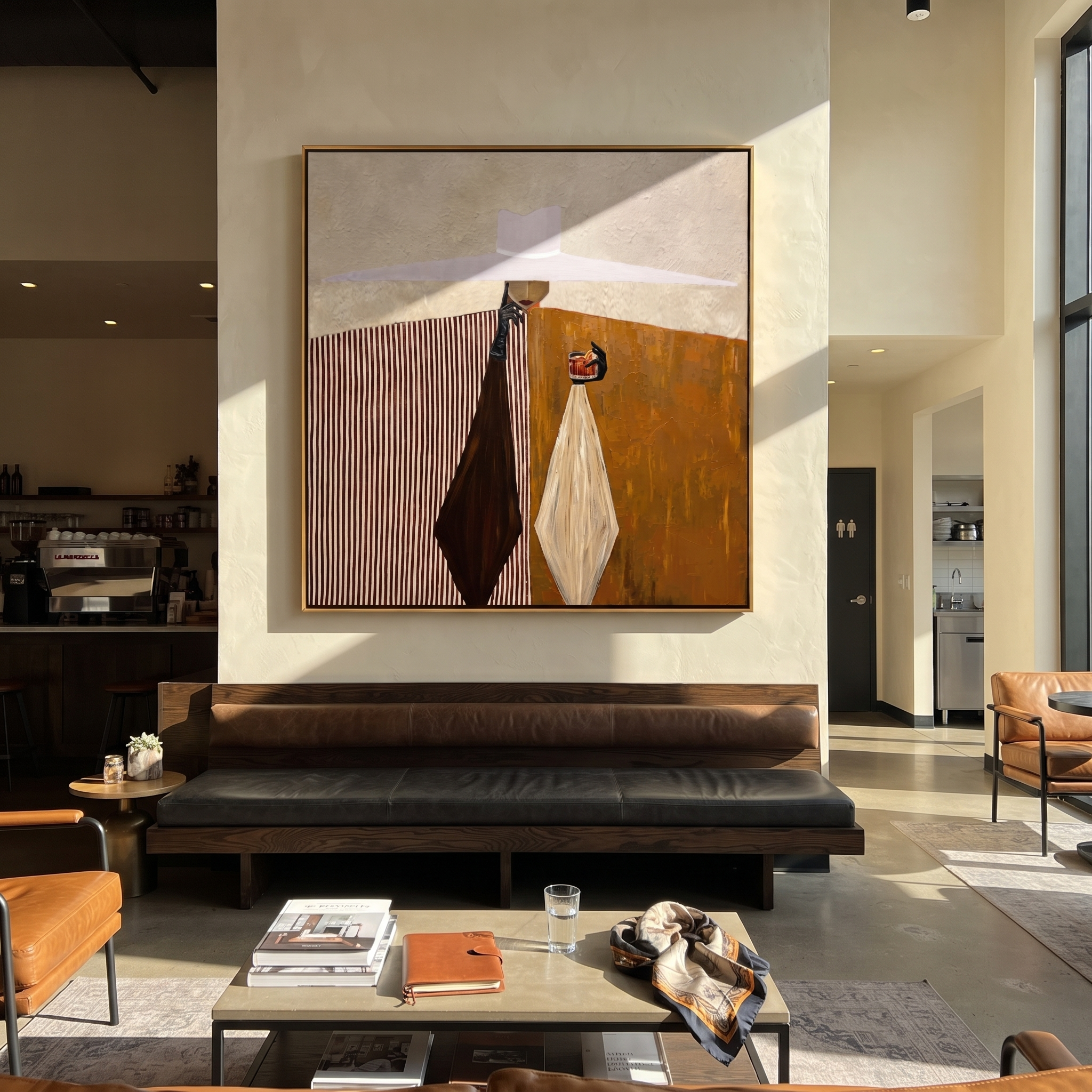 White Brim Serves Amber styled in a layered residential interior