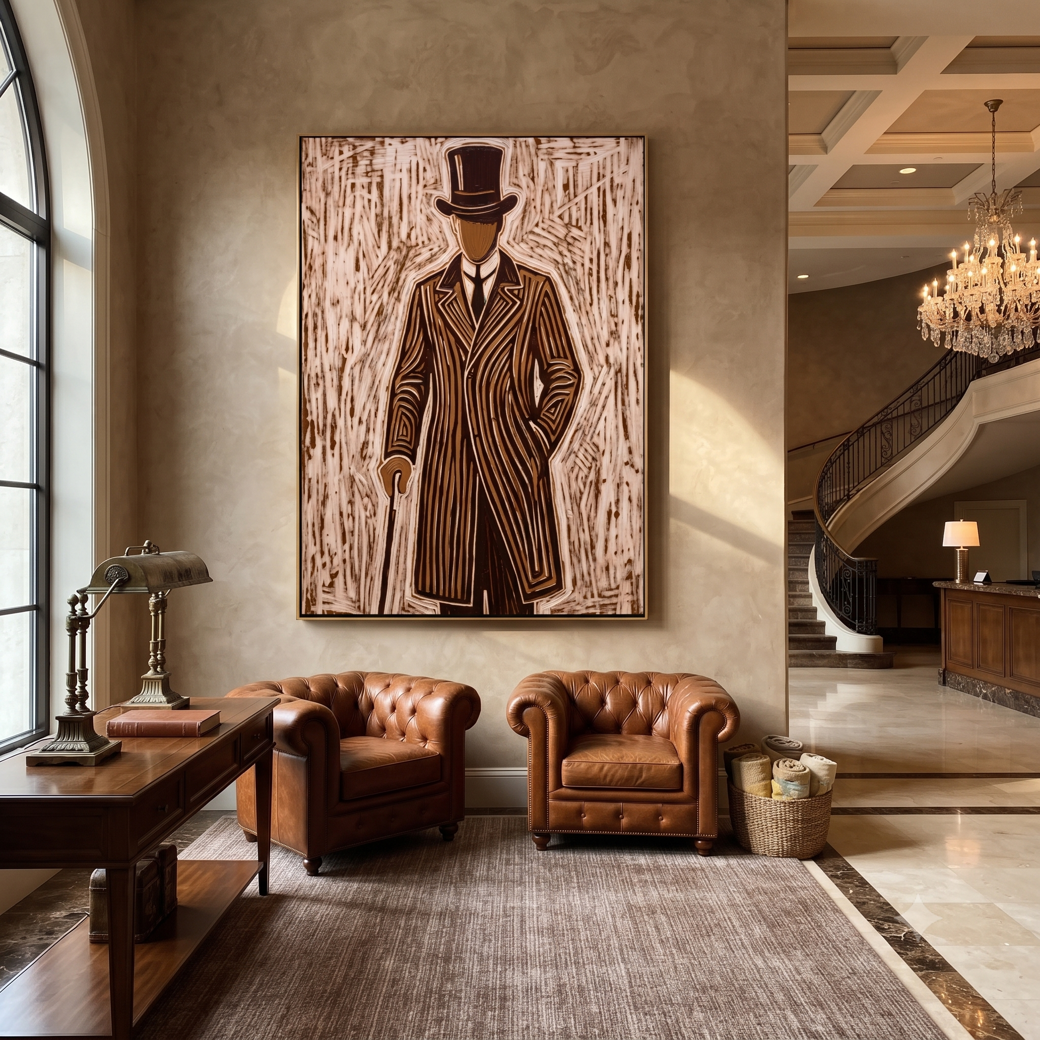 Top Hat Walks Time displayed in a warm contemporary interior