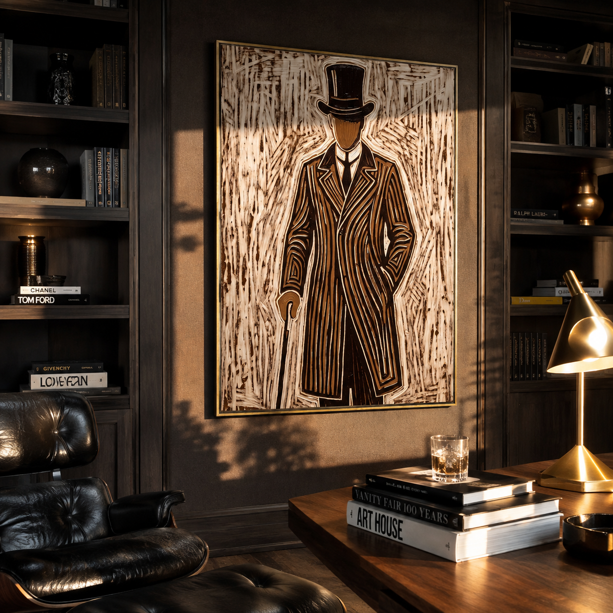 Top Hat Walks Time displayed as a modern room focal point