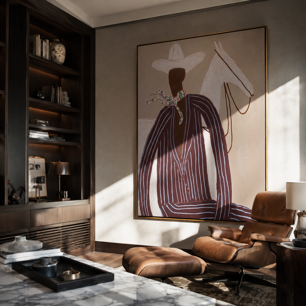 White Horse Shares Quiet styled with neutral modern furnishings