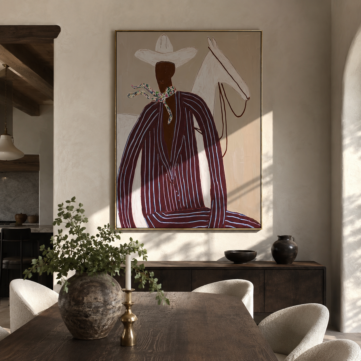 White Horse Shares Quiet displayed as a modern room focal point