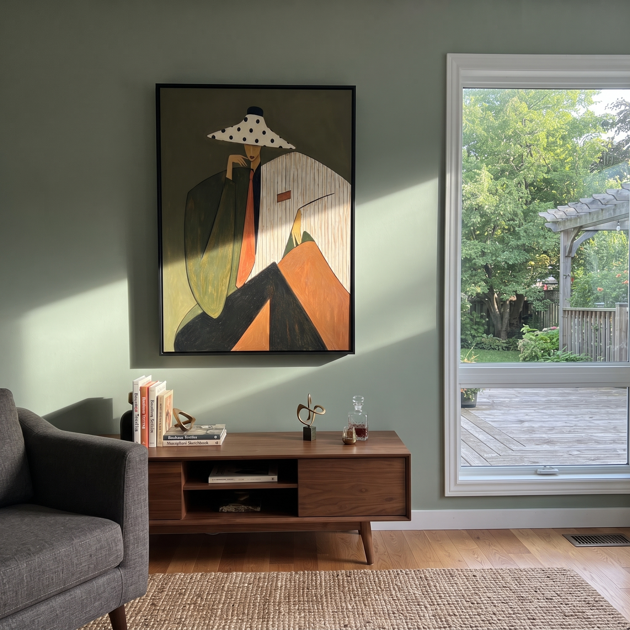 Polka Brim Keeps Secrets displayed as a modern room focal point