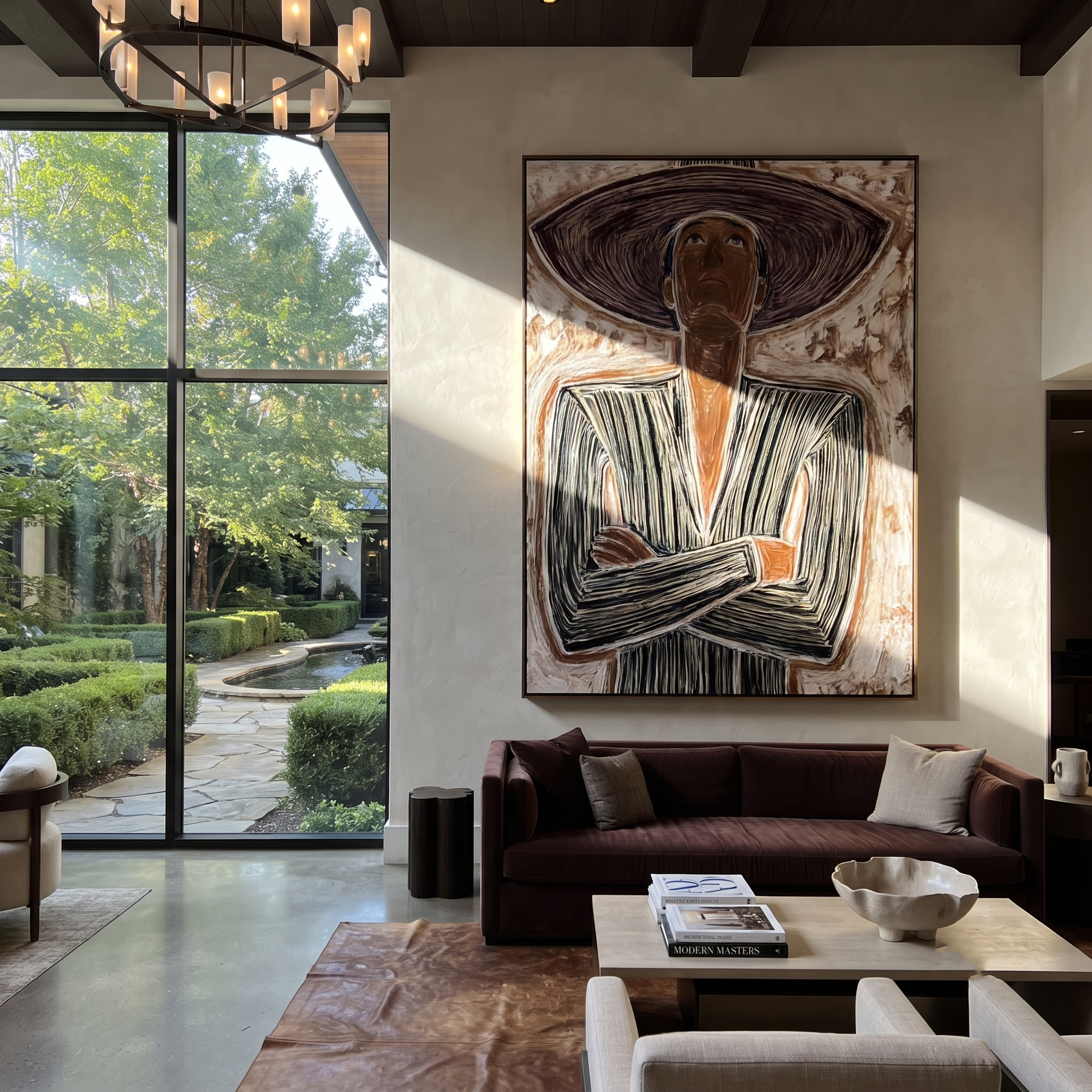 Wide Brim Frames Resolve displayed in a warm contemporary interior