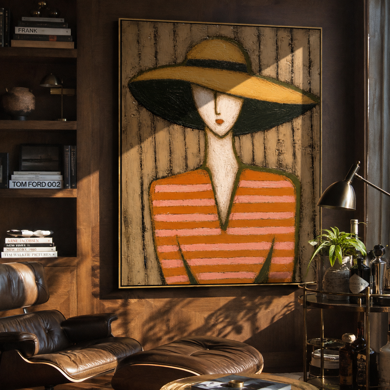 Golden Shade Meets Coral styled with neutral modern furnishings