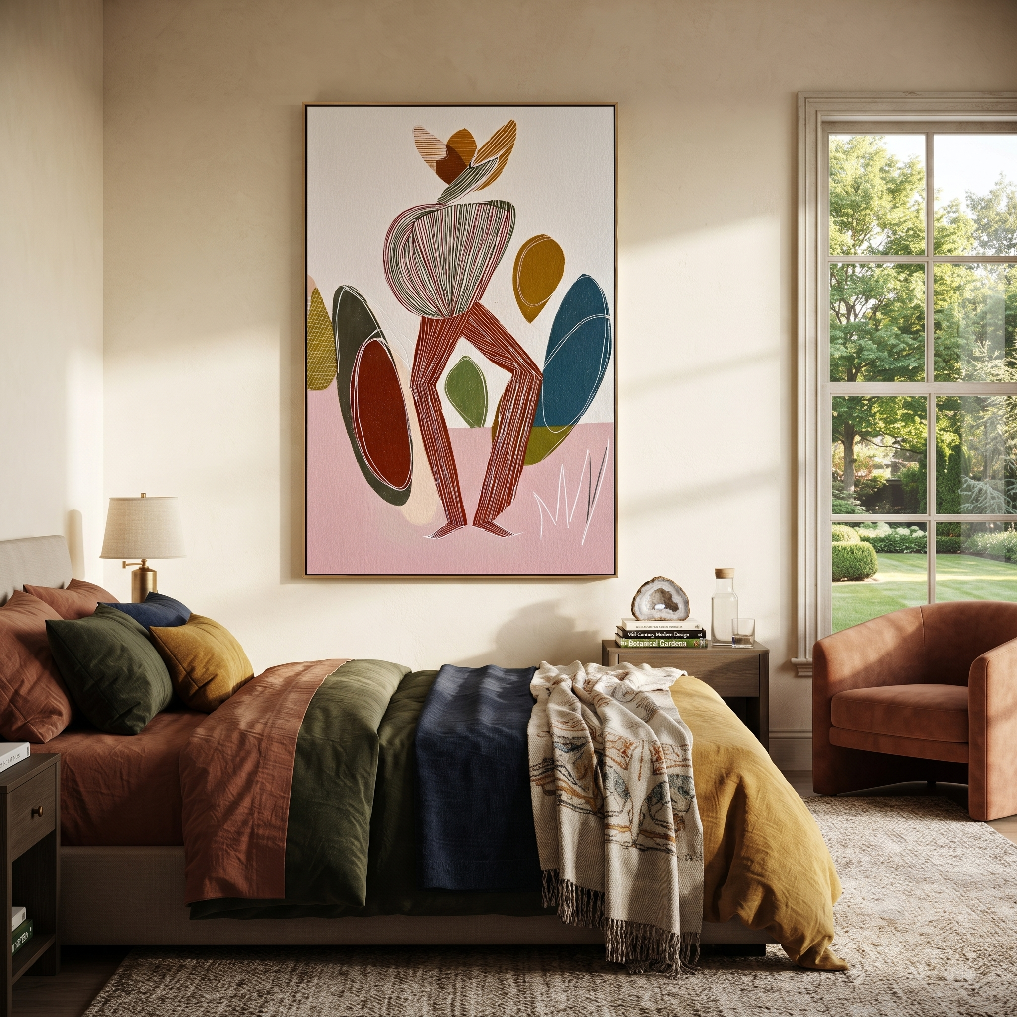 Color Stones Gather Quietly displayed as a modern room focal point