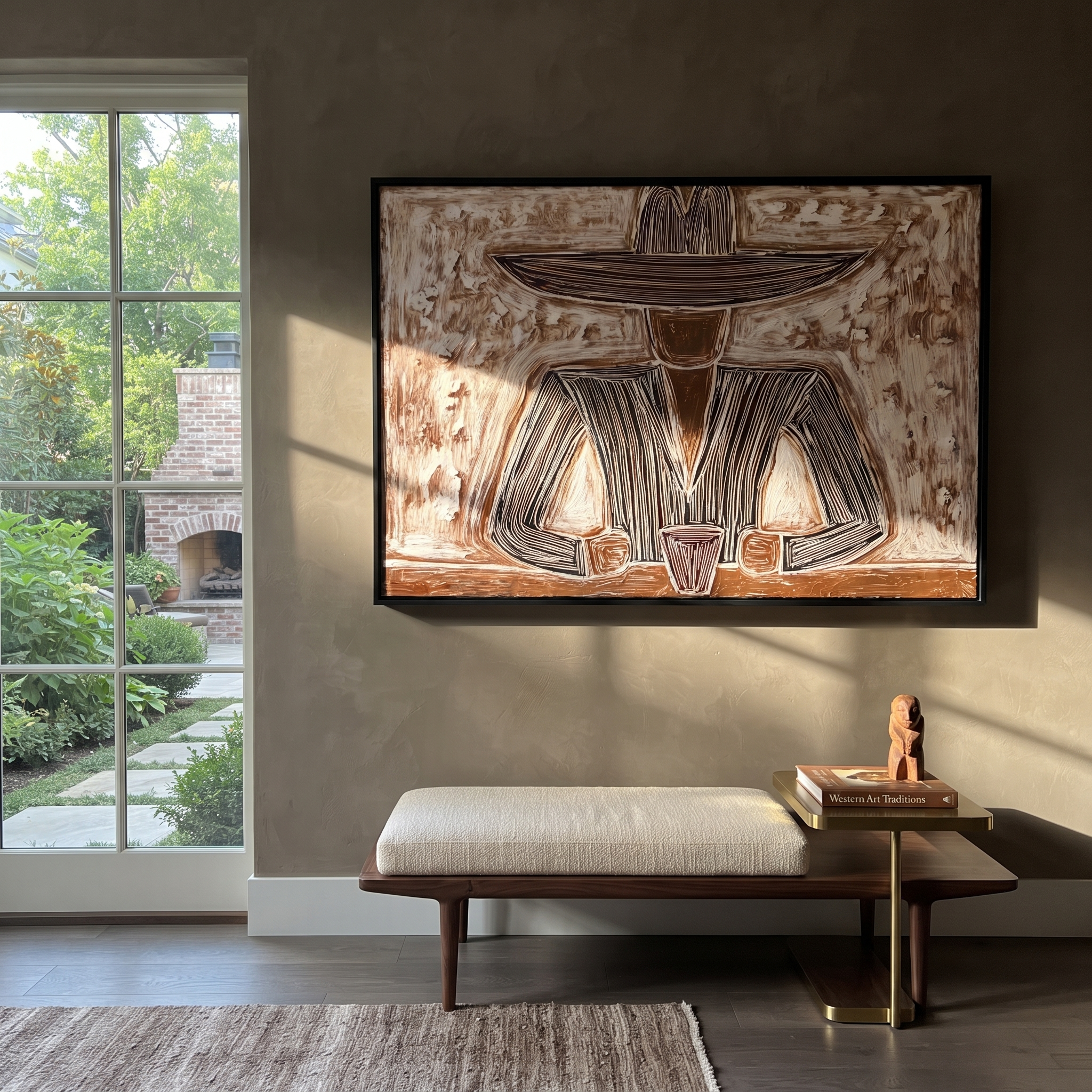 Two Cups Hold Earth styled in a layered residential interior