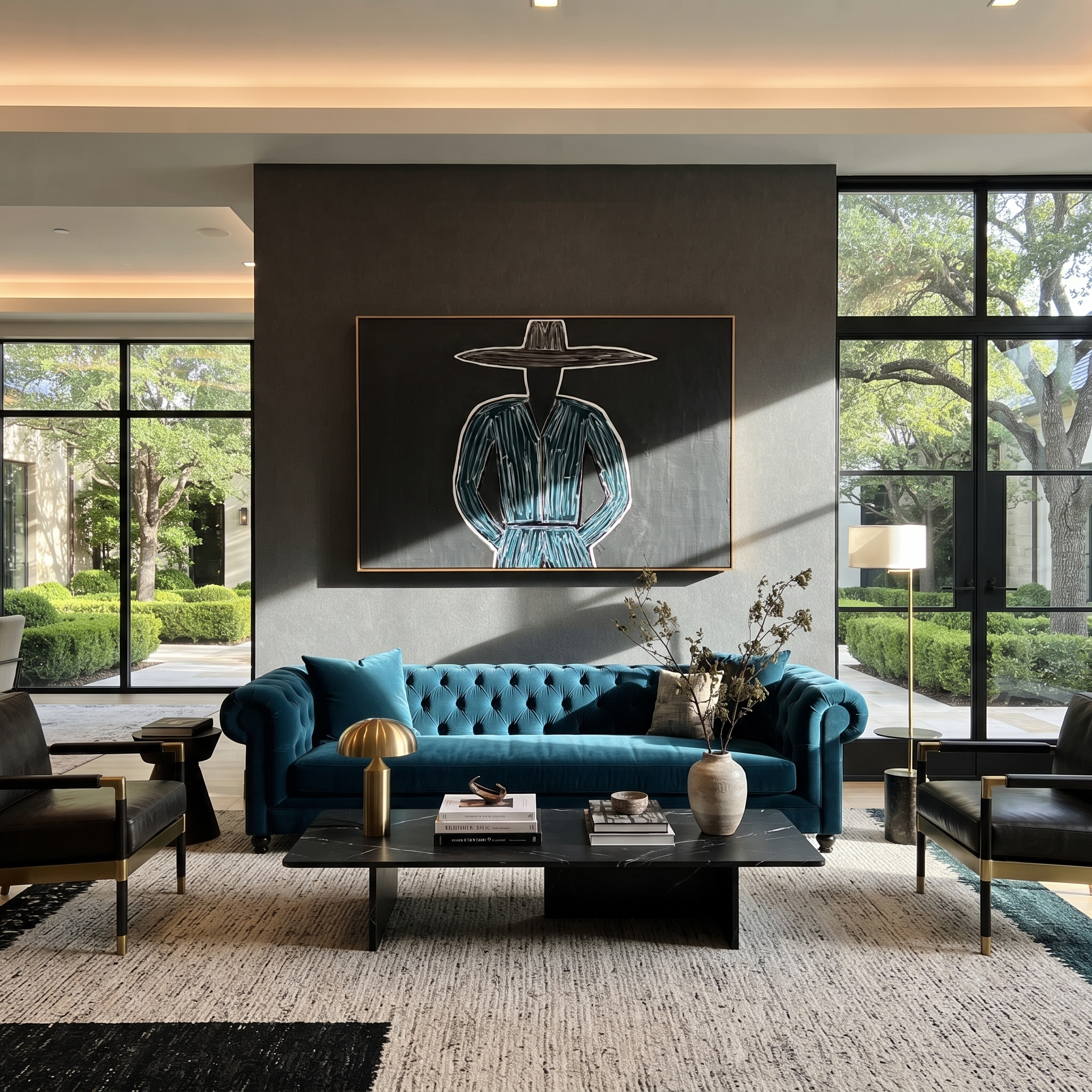 Blue Lines Guard Midnight presented above a contemporary console