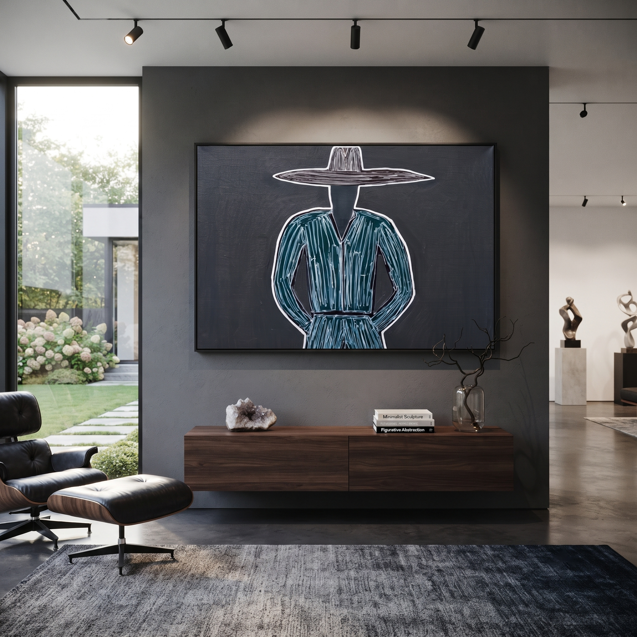 Blue Lines Guard Midnight styled in a layered residential interior