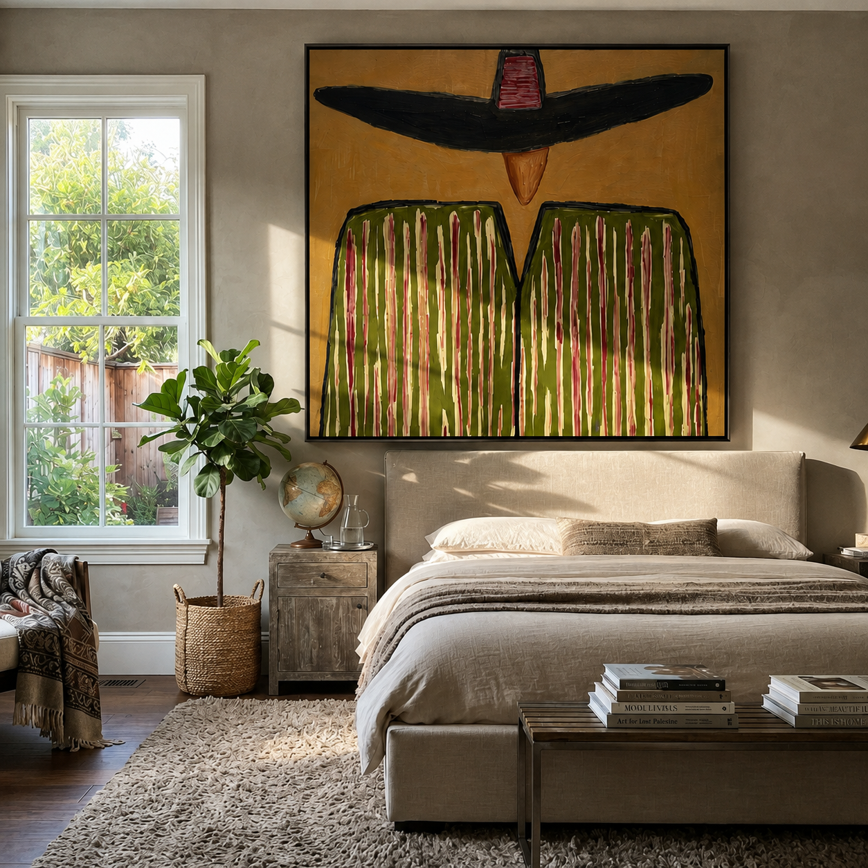 Black Brim Shadows Green presented above a contemporary console