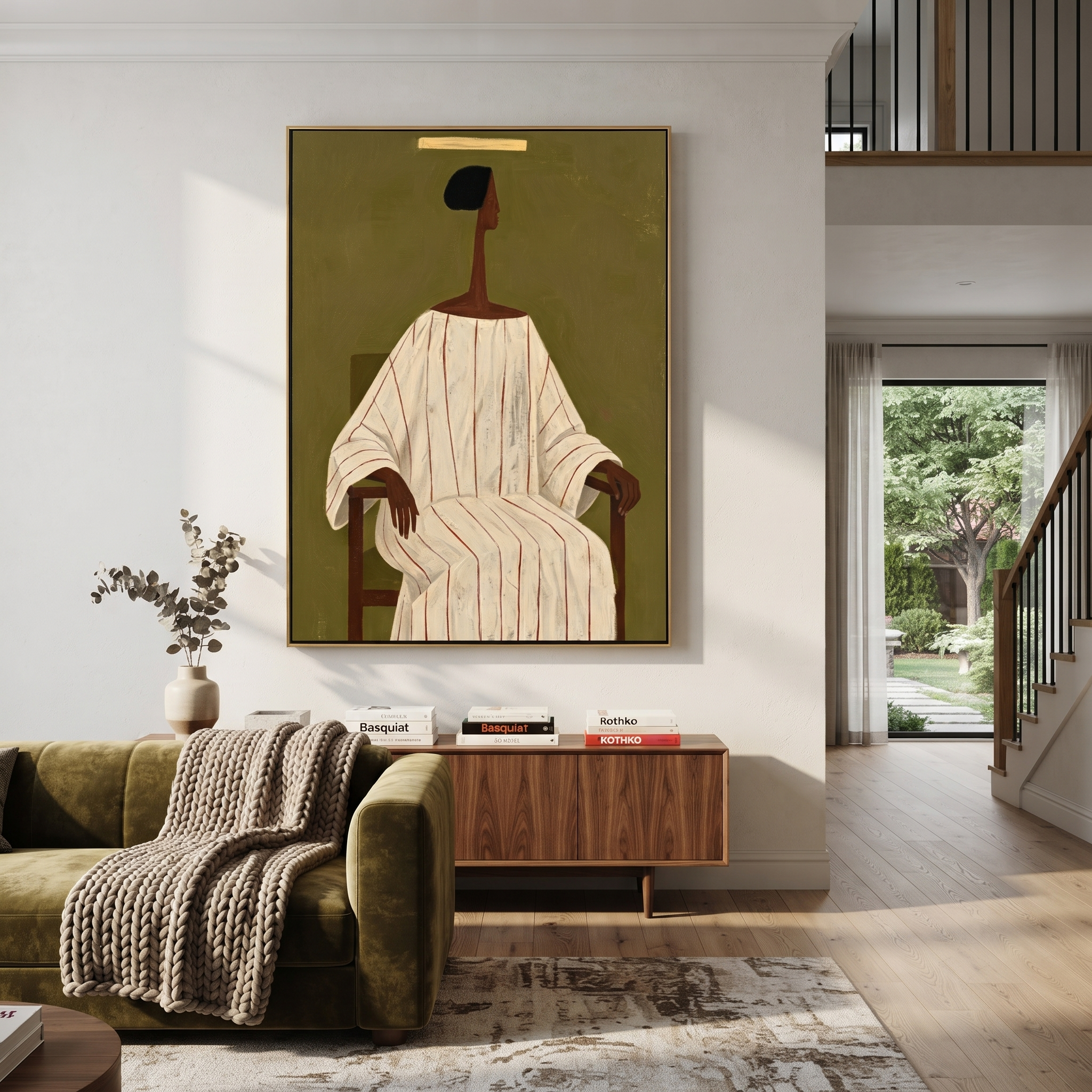 Ivory Lines Take Chair styled with neutral modern furnishings