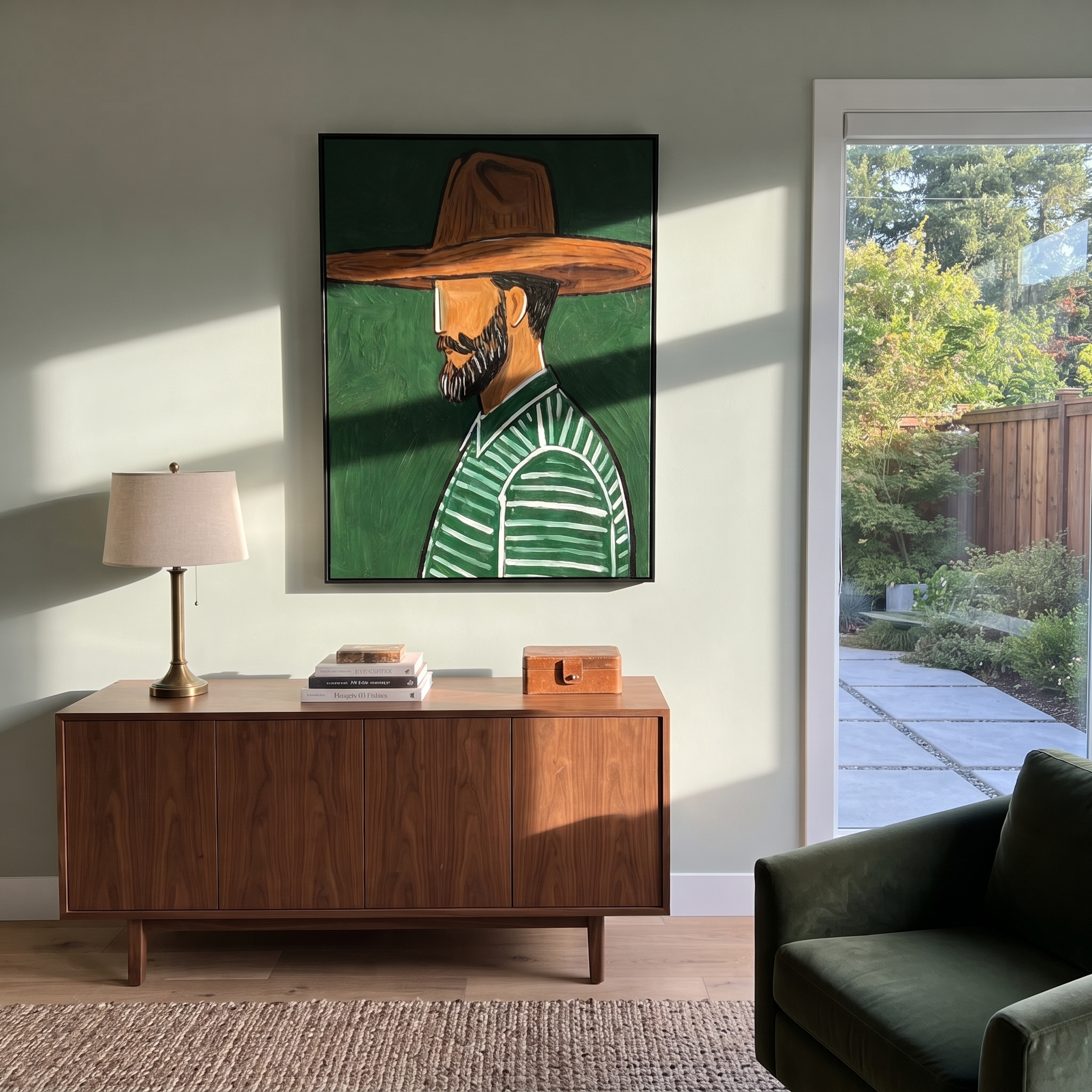 Forest Profile Guards Umber styled in a layered residential interior