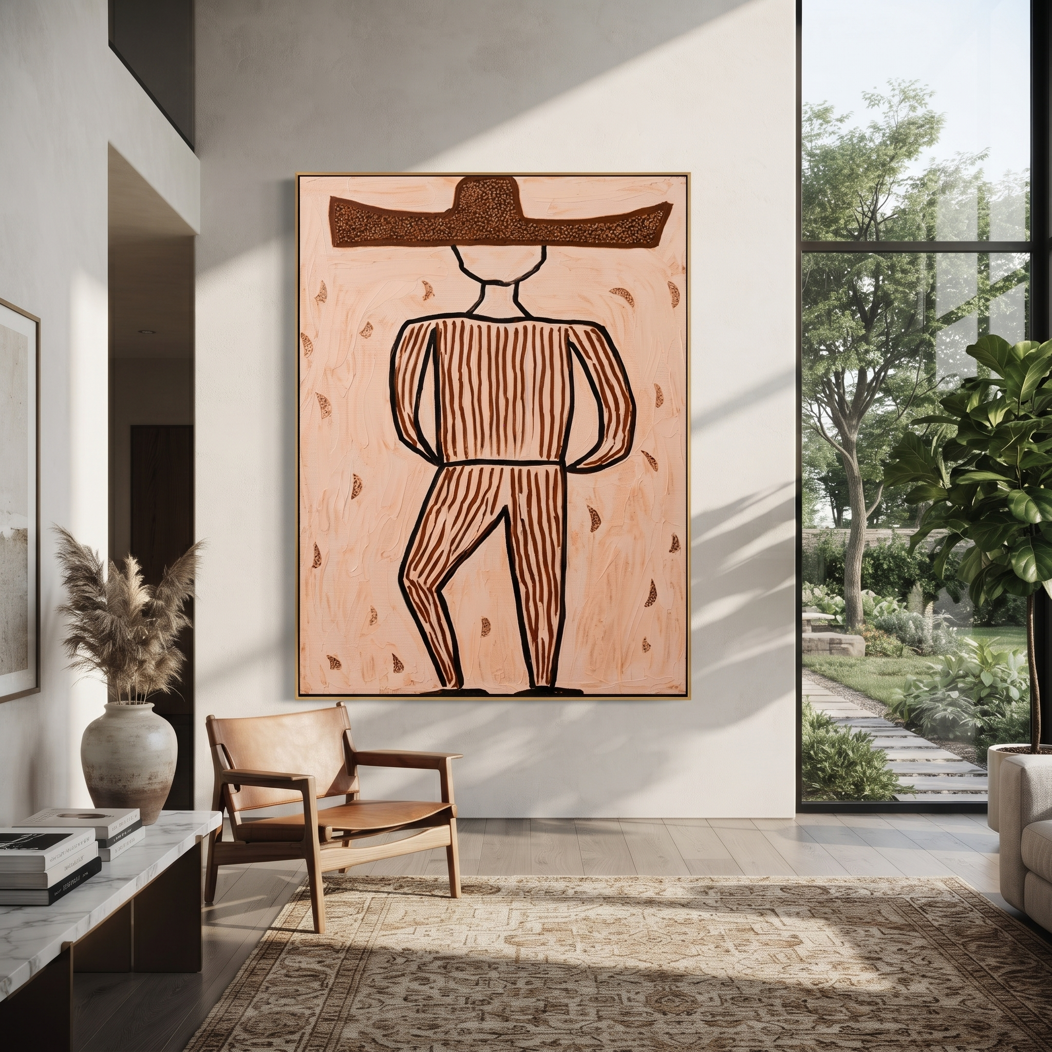 Earth Lines Walk Alone displayed as a modern room focal point