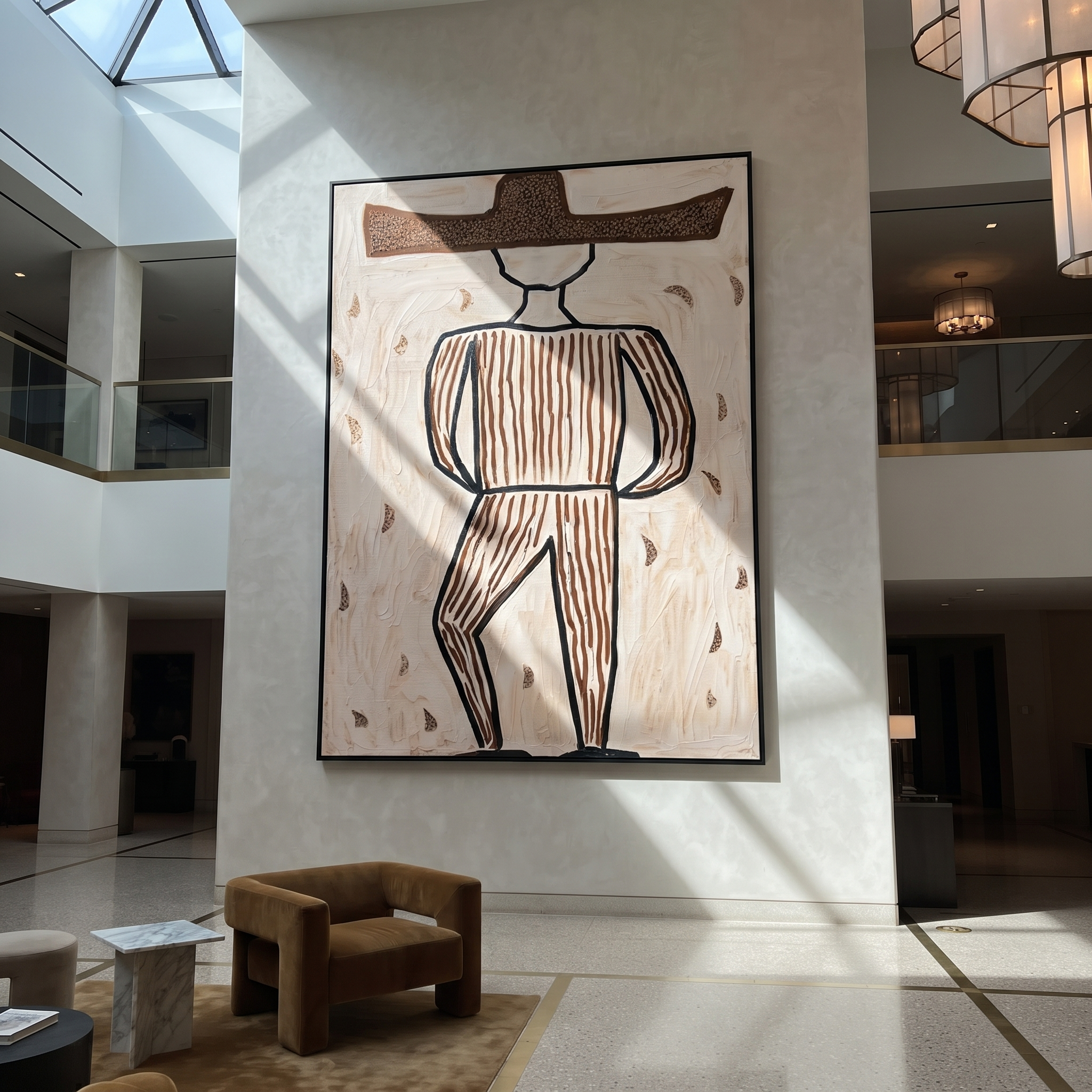 Earth Lines Walk Alone styled in a layered residential interior