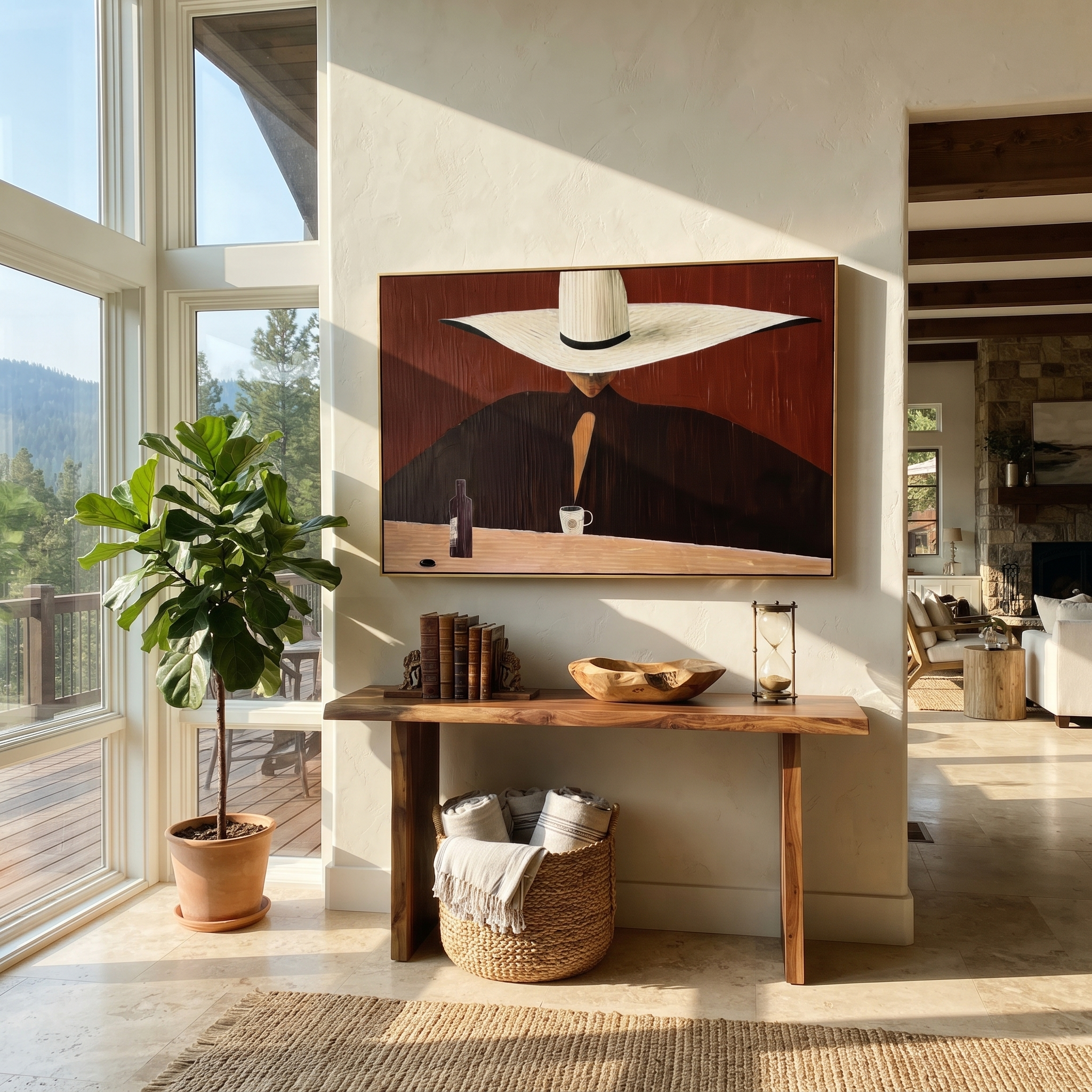 White Horizon Serves Coffee styled in a layered residential interior