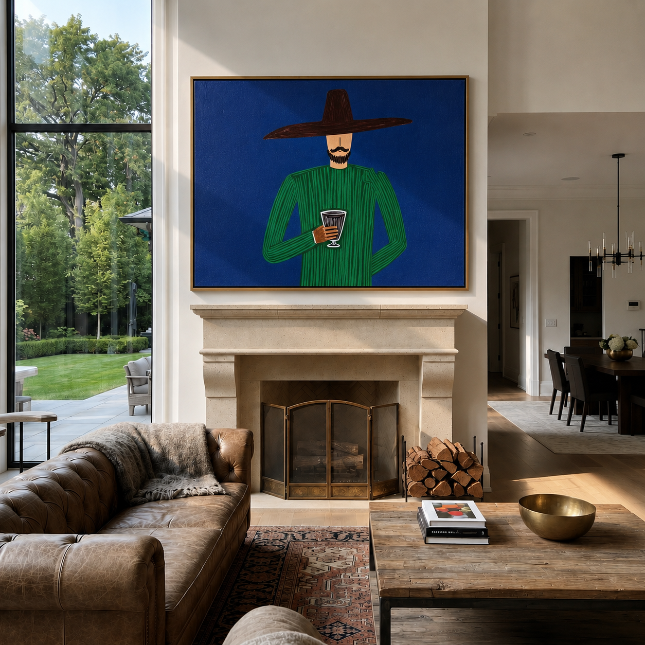 Green Hour Holds Drink presented above a contemporary console