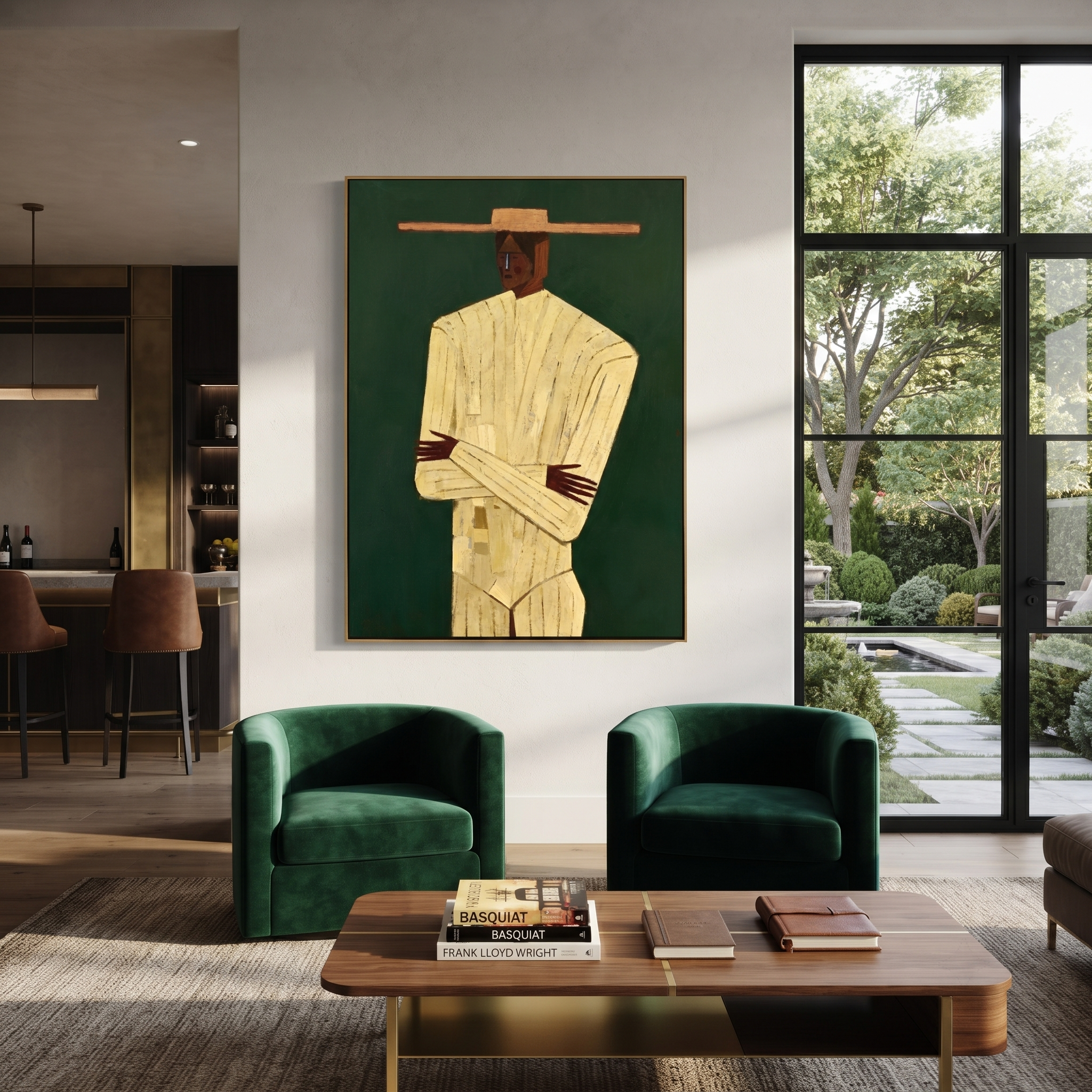 Golden Arms Cross Forest styled in a layered residential interior