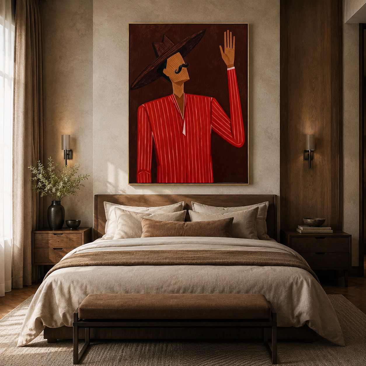 Scarlet Lines Raise Signal presented above a contemporary console