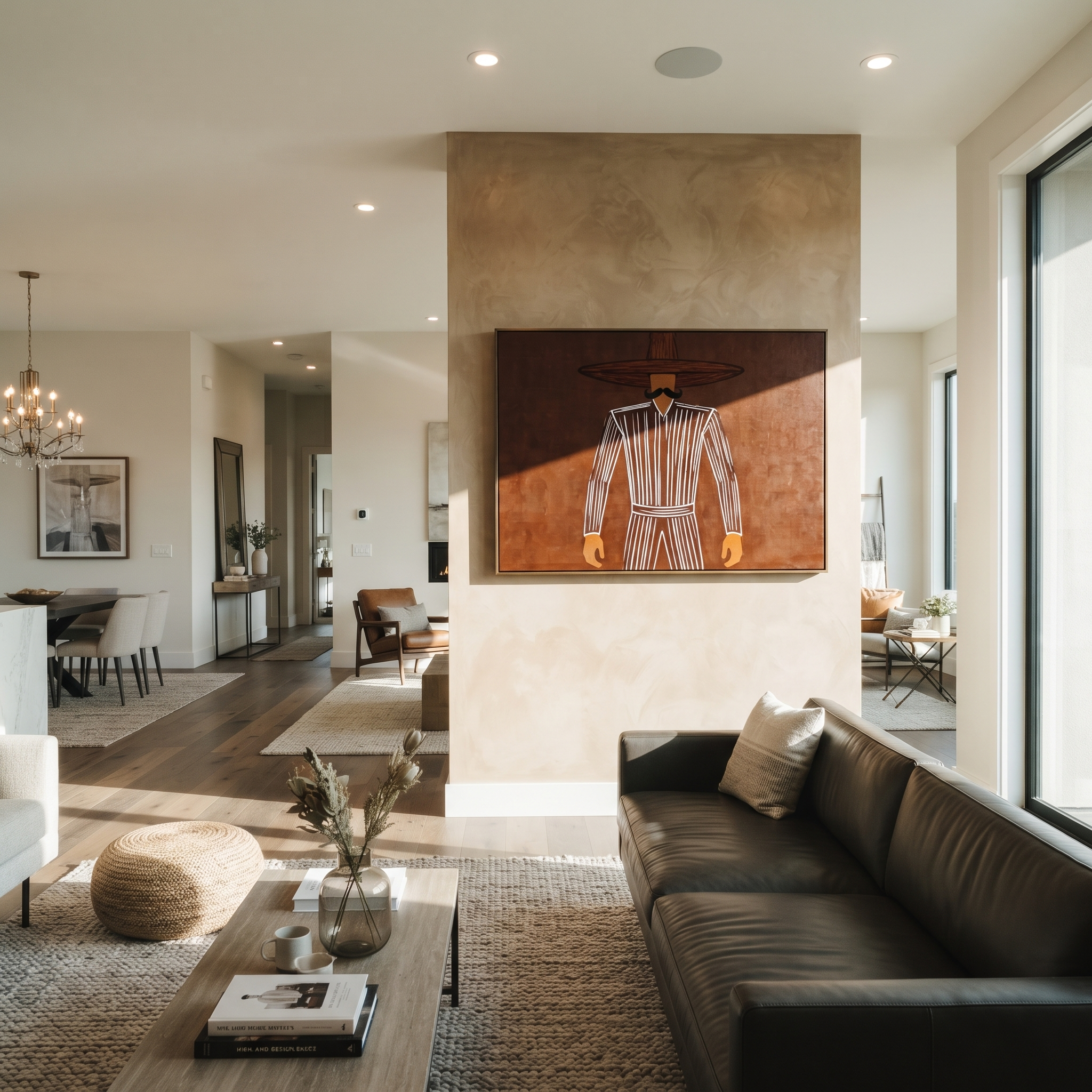 Dark Lines Hold Burgundy displayed as a modern room focal point