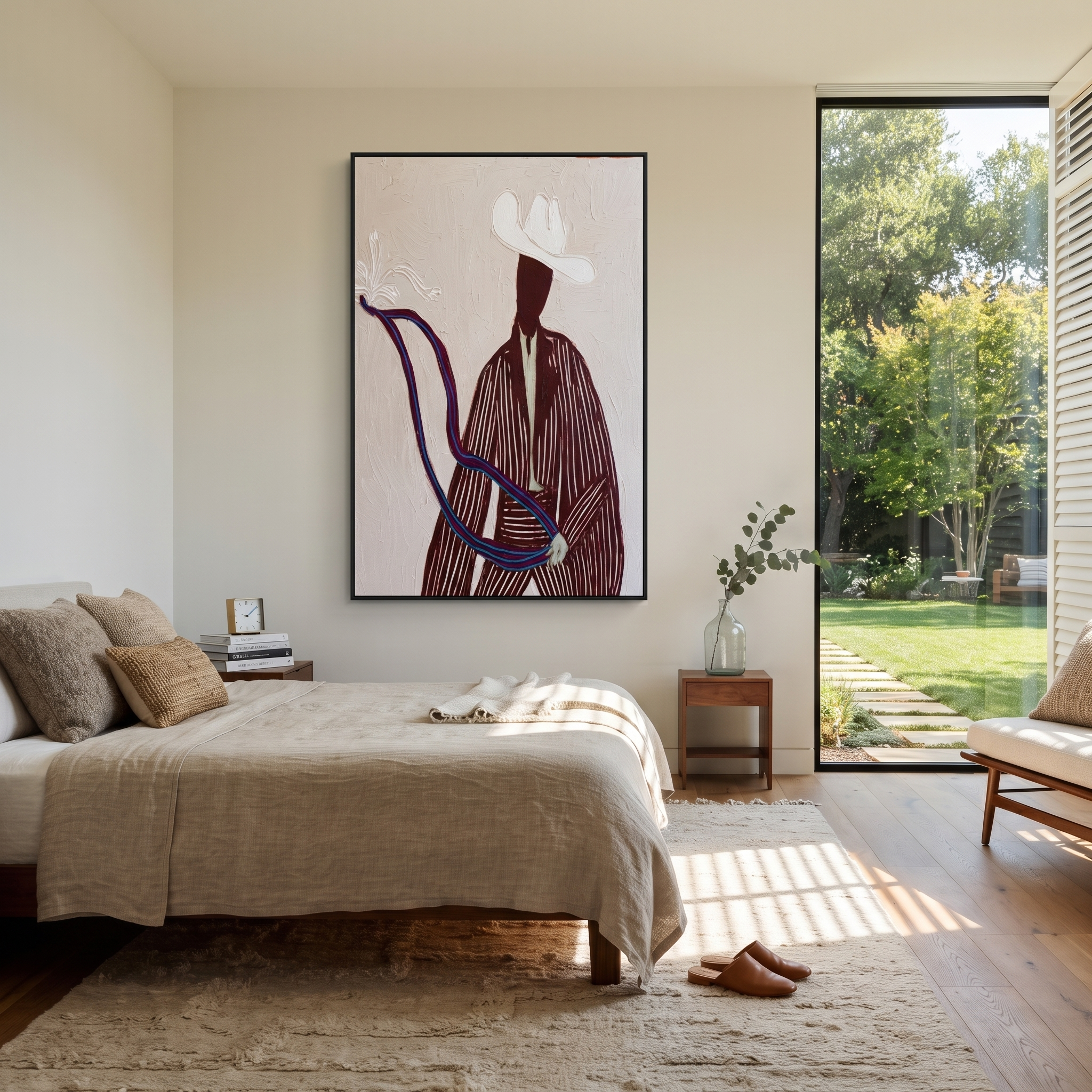 White Rider Draws Curve presented above a contemporary console