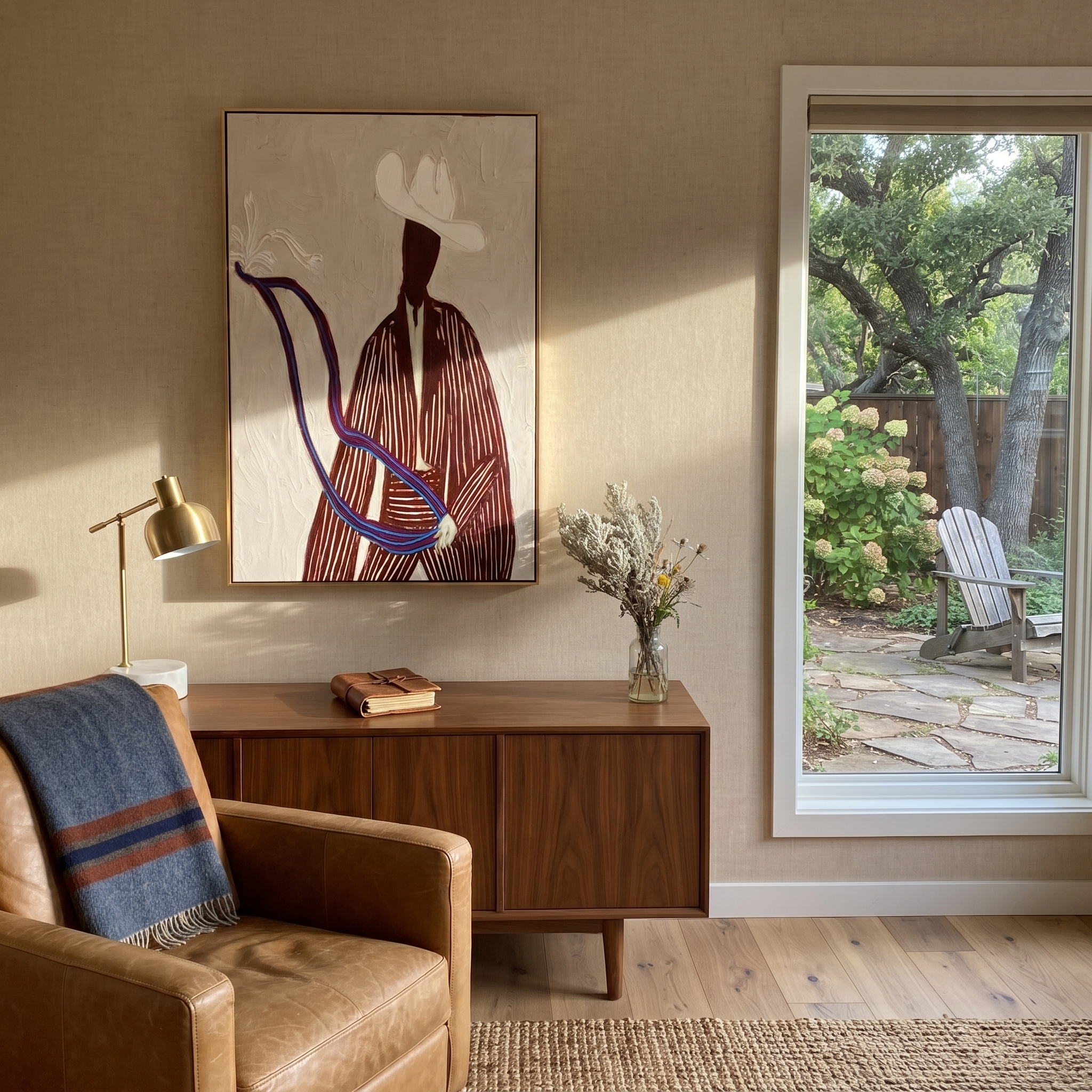 White Rider Draws Curve displayed as a modern room focal point