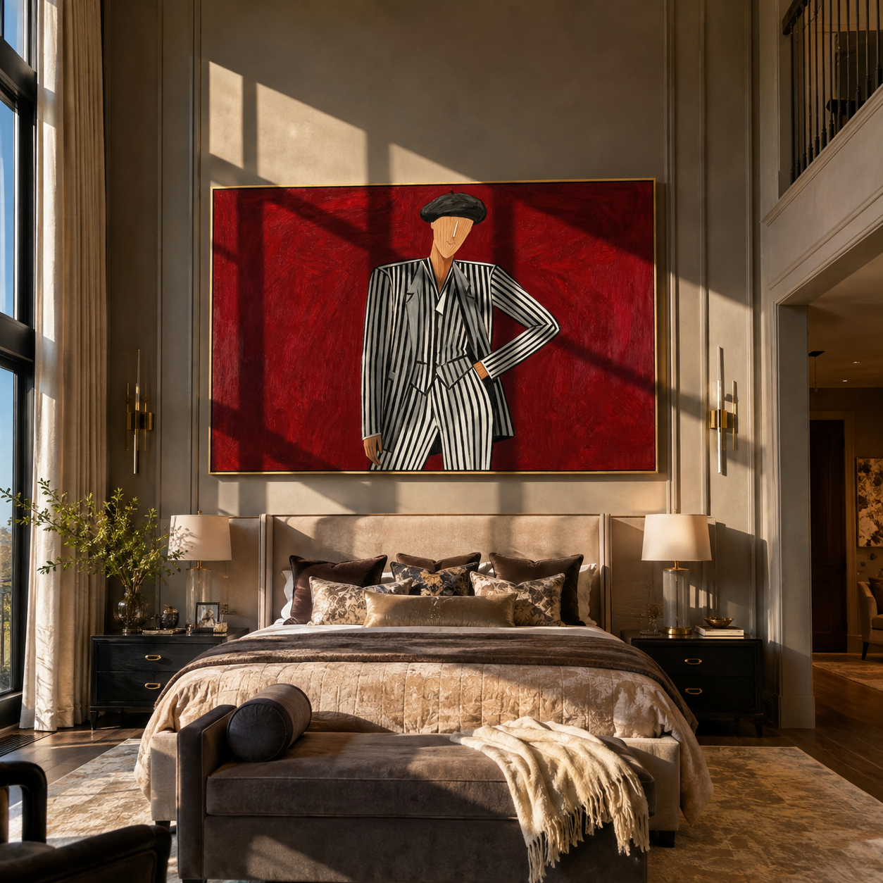 Black Stripes Challenge Crimson presented above a contemporary console