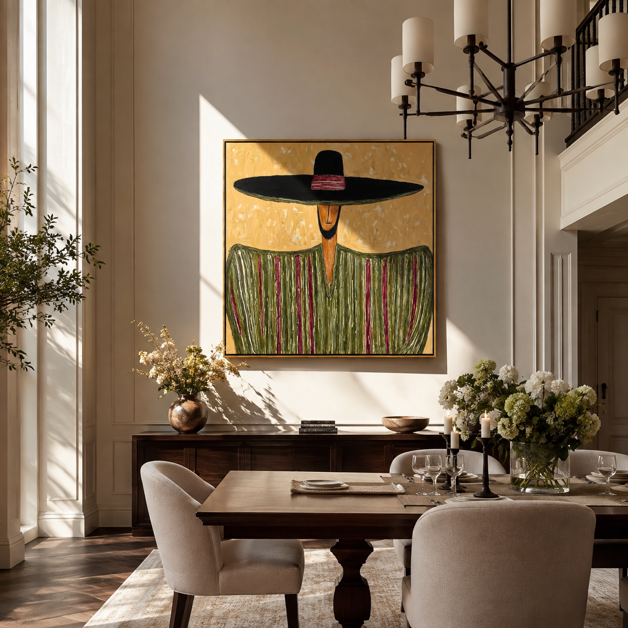 Black Horizon Meets Meadow styled with neutral modern furnishings