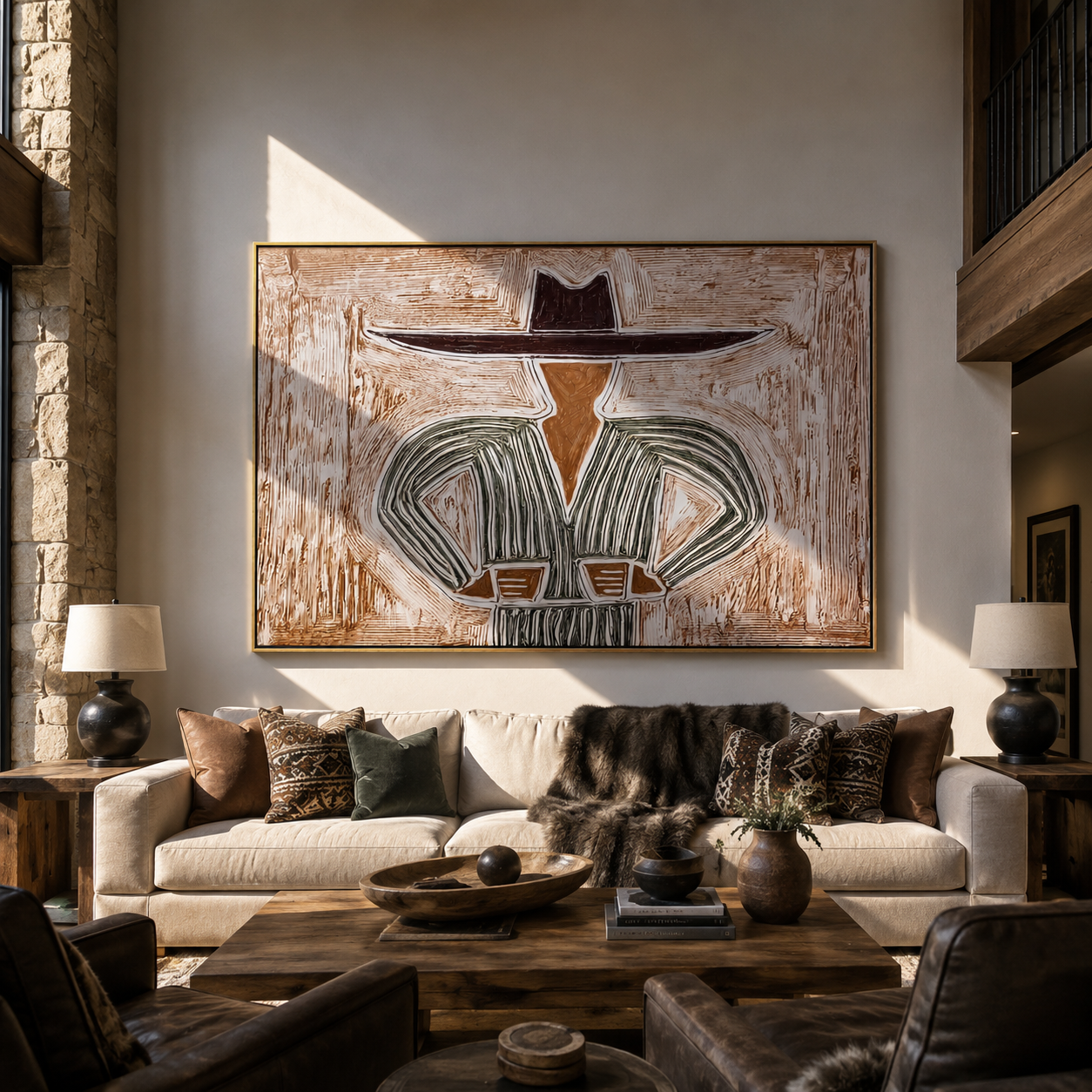 Gray Lines Meet Brim styled in a layered residential interior