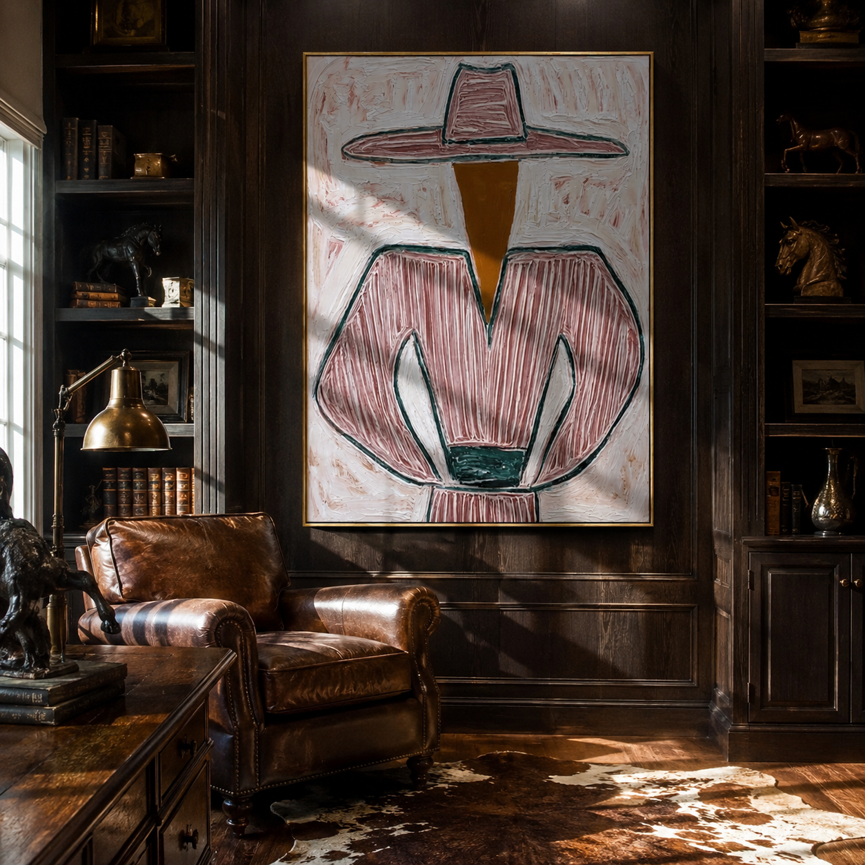 Pink Lines Guard Cup styled with neutral modern furnishings