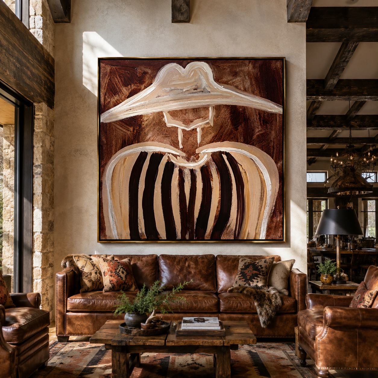 Pale Brim Softens Lines styled with neutral modern furnishings