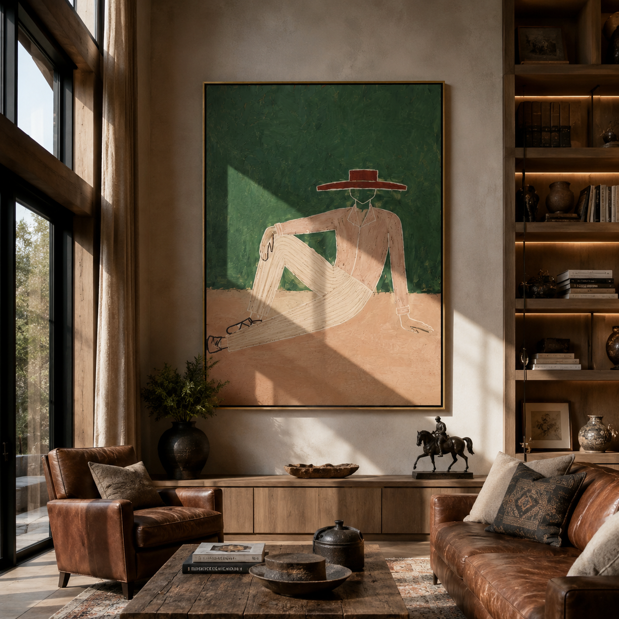 Red Brim in Forest displayed as a modern room focal point
