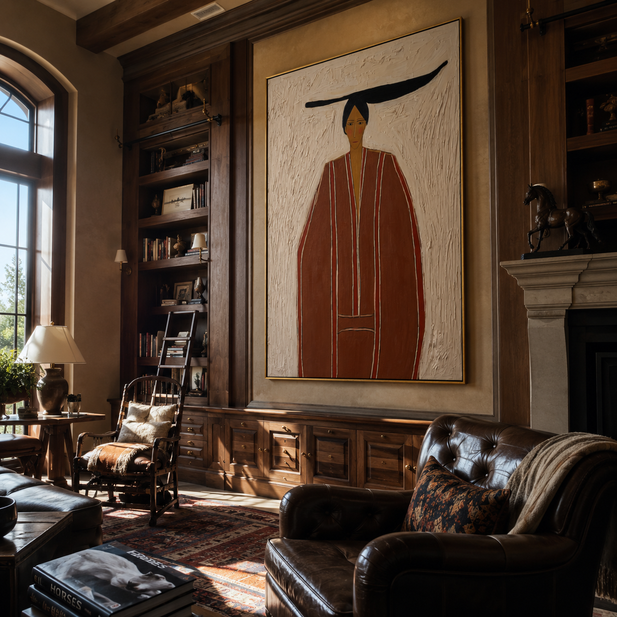 Rust Robe in White displayed as a modern room focal point