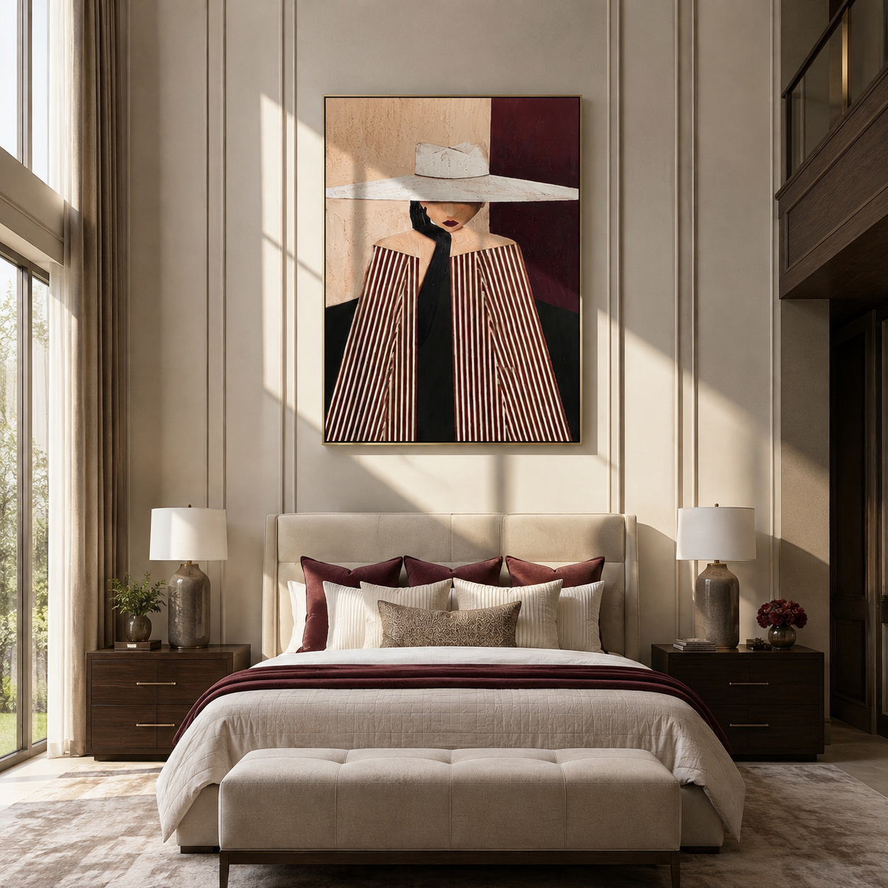White Brim Divides Room displayed as a modern room focal point