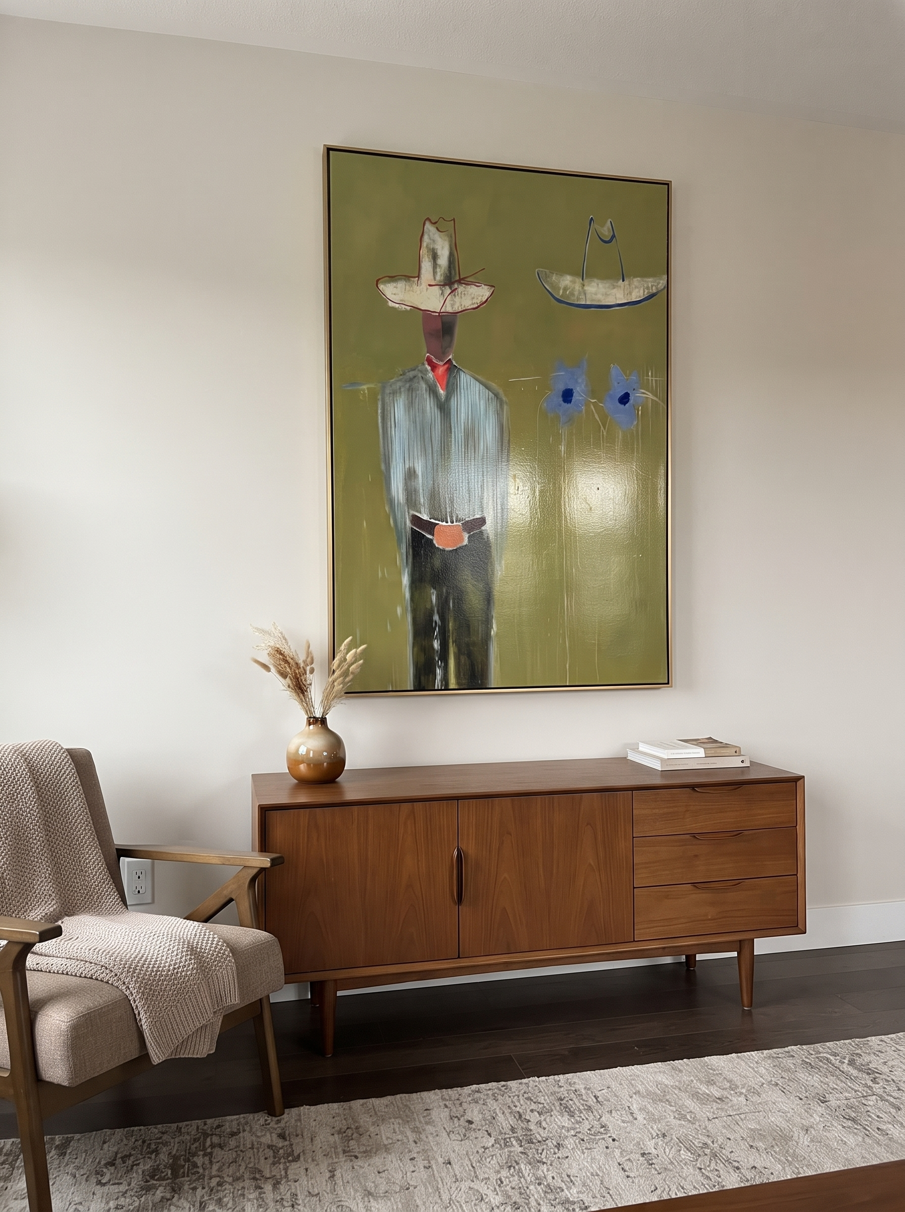 Canvas stretching and floating frame options with profile and finish details