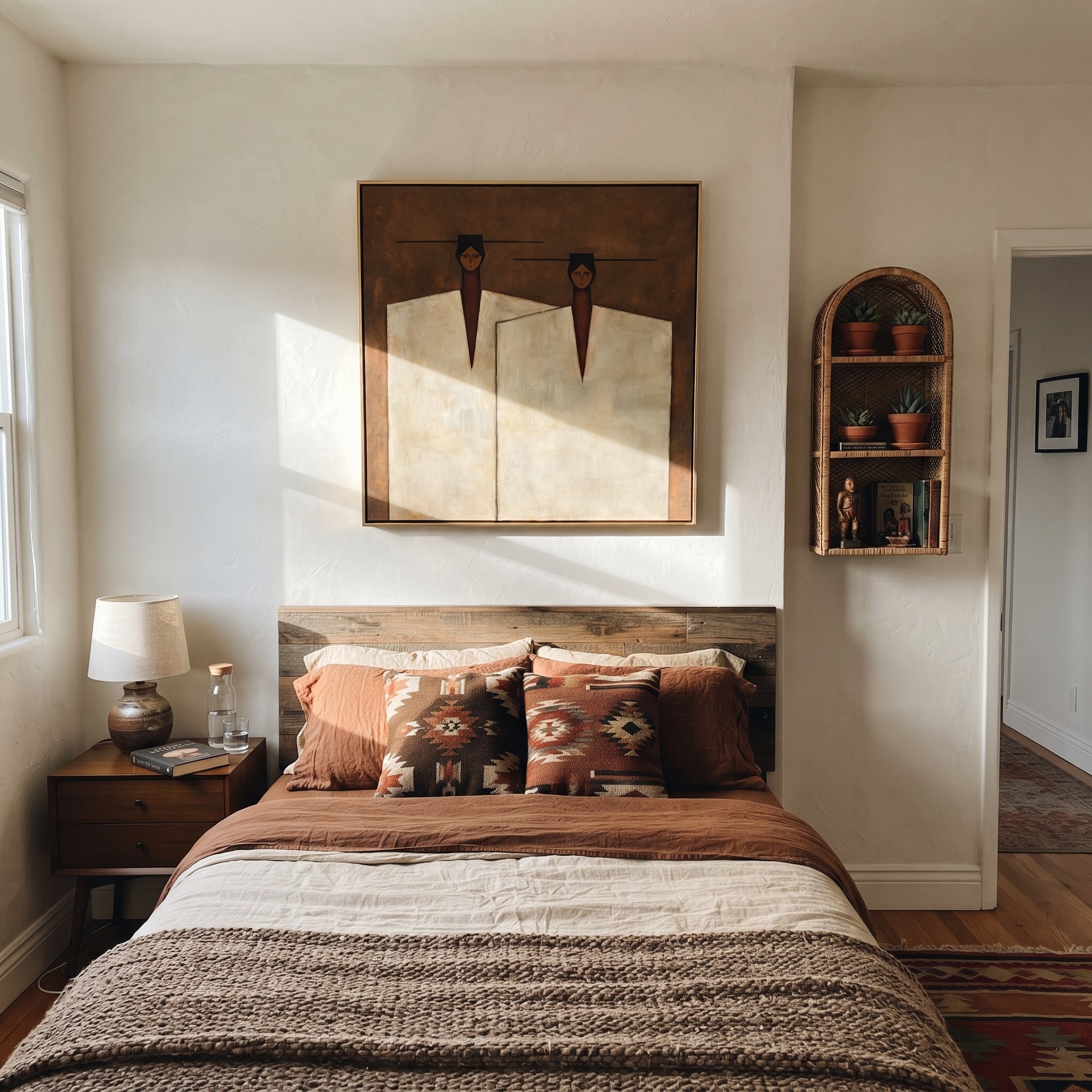 Ivory Coats Share Horizon styled with neutral modern furnishings
