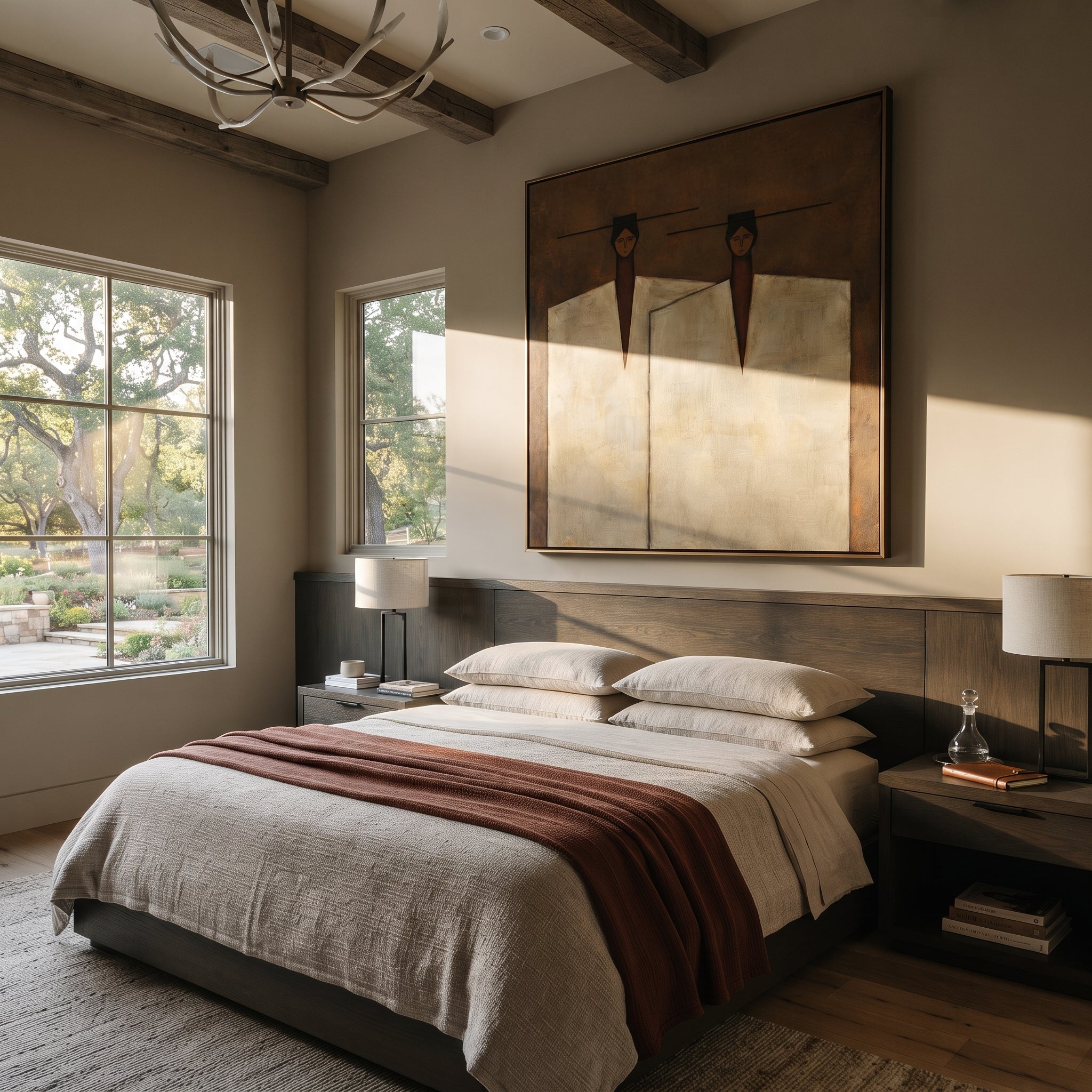 Ivory Coats Share Horizon styled in a layered residential interior