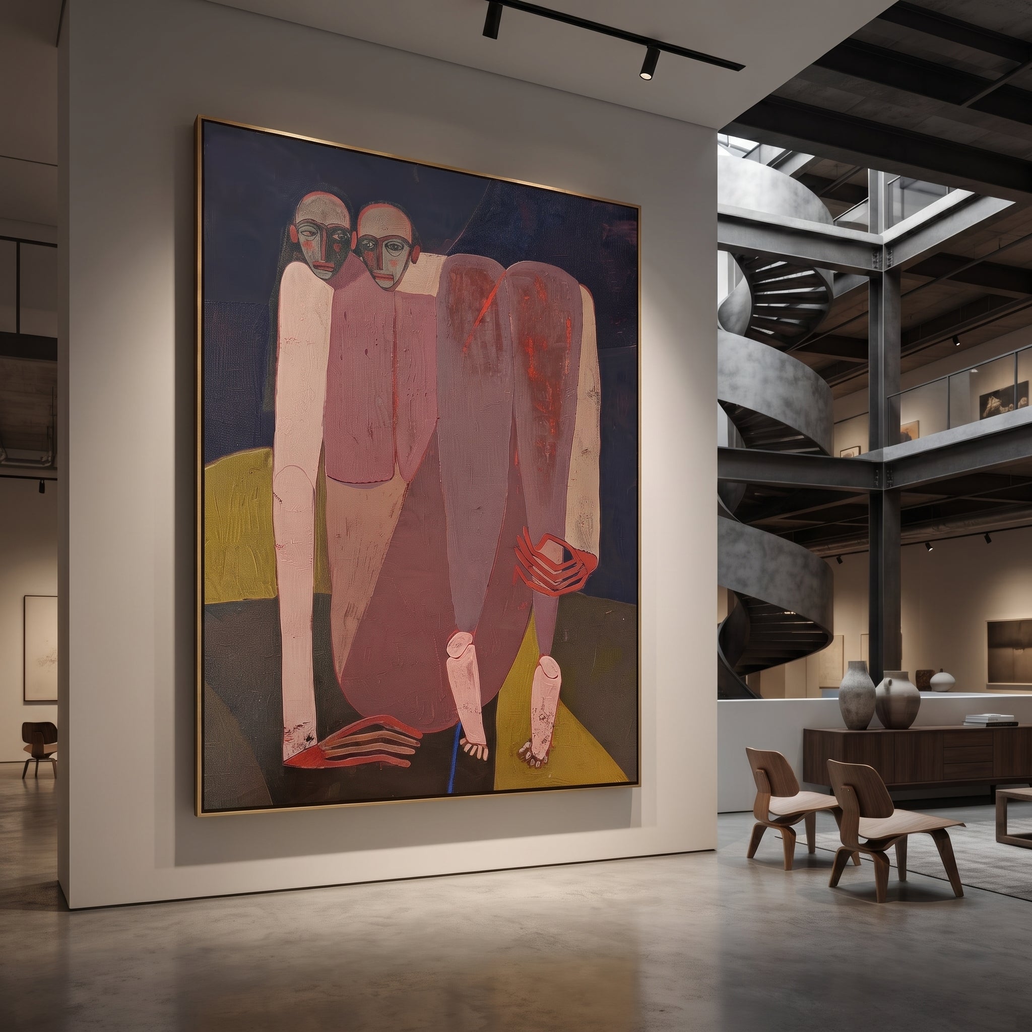Rose Figures Gather Midnight styled in a layered residential interior