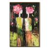 Blooming Muse – Modern Impasto Floral Figurative Painting | Abstract Living Room Art
